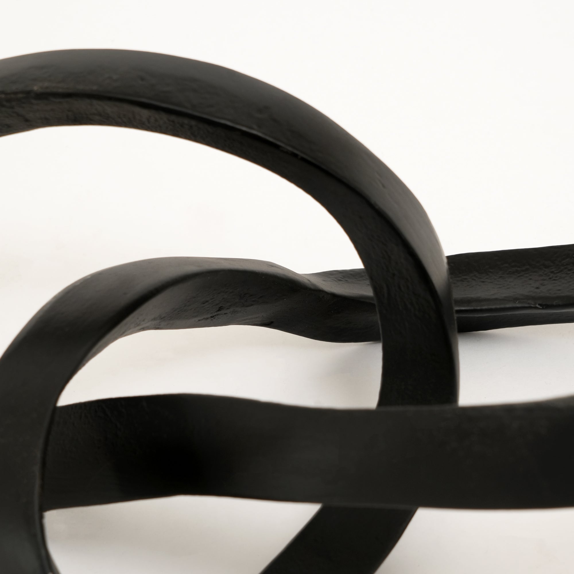 Abstract  Interlinked Sculpture | Black Modern Art Décor
