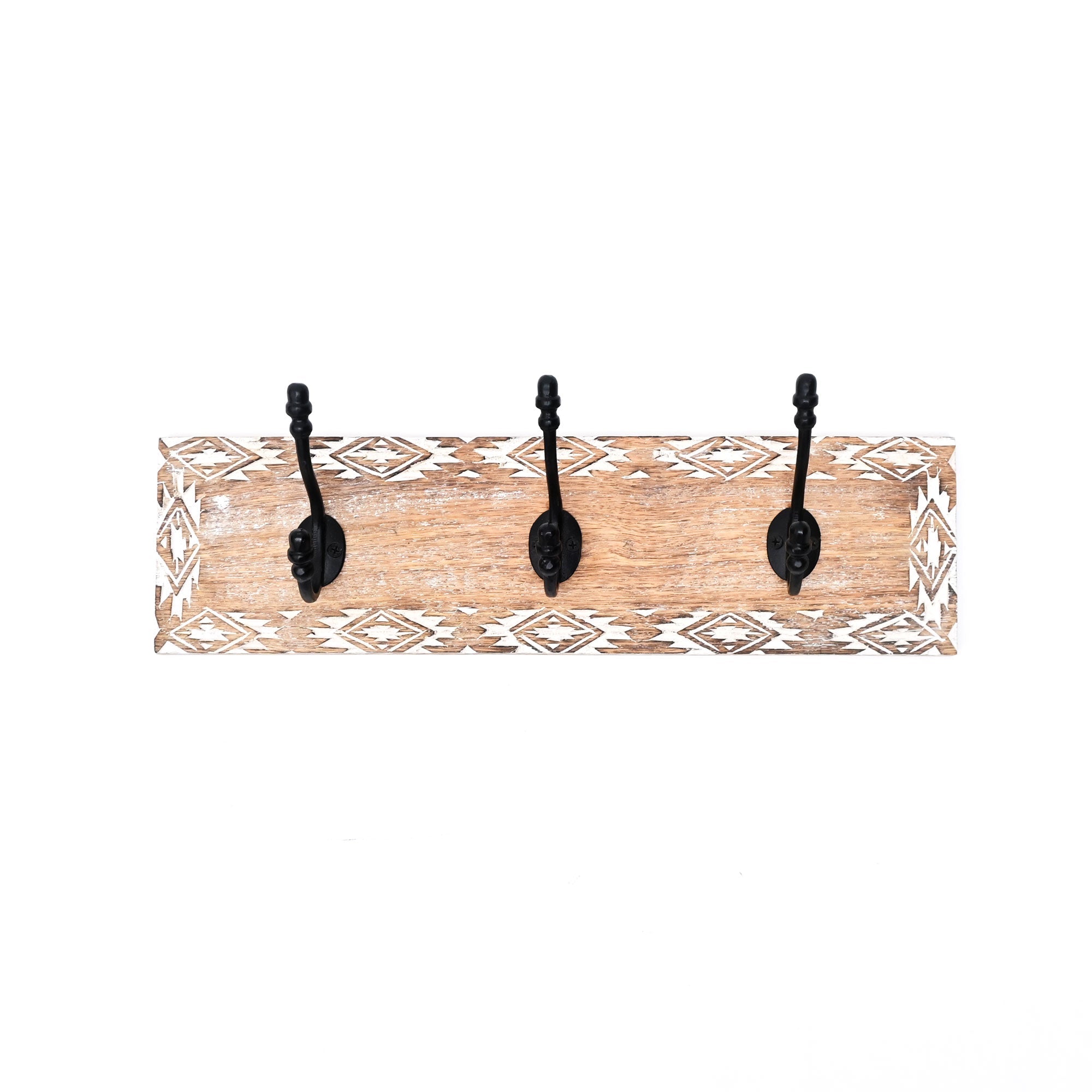 White Wash Wall Hook | Mango Wood |  Wooden Hook for Décor