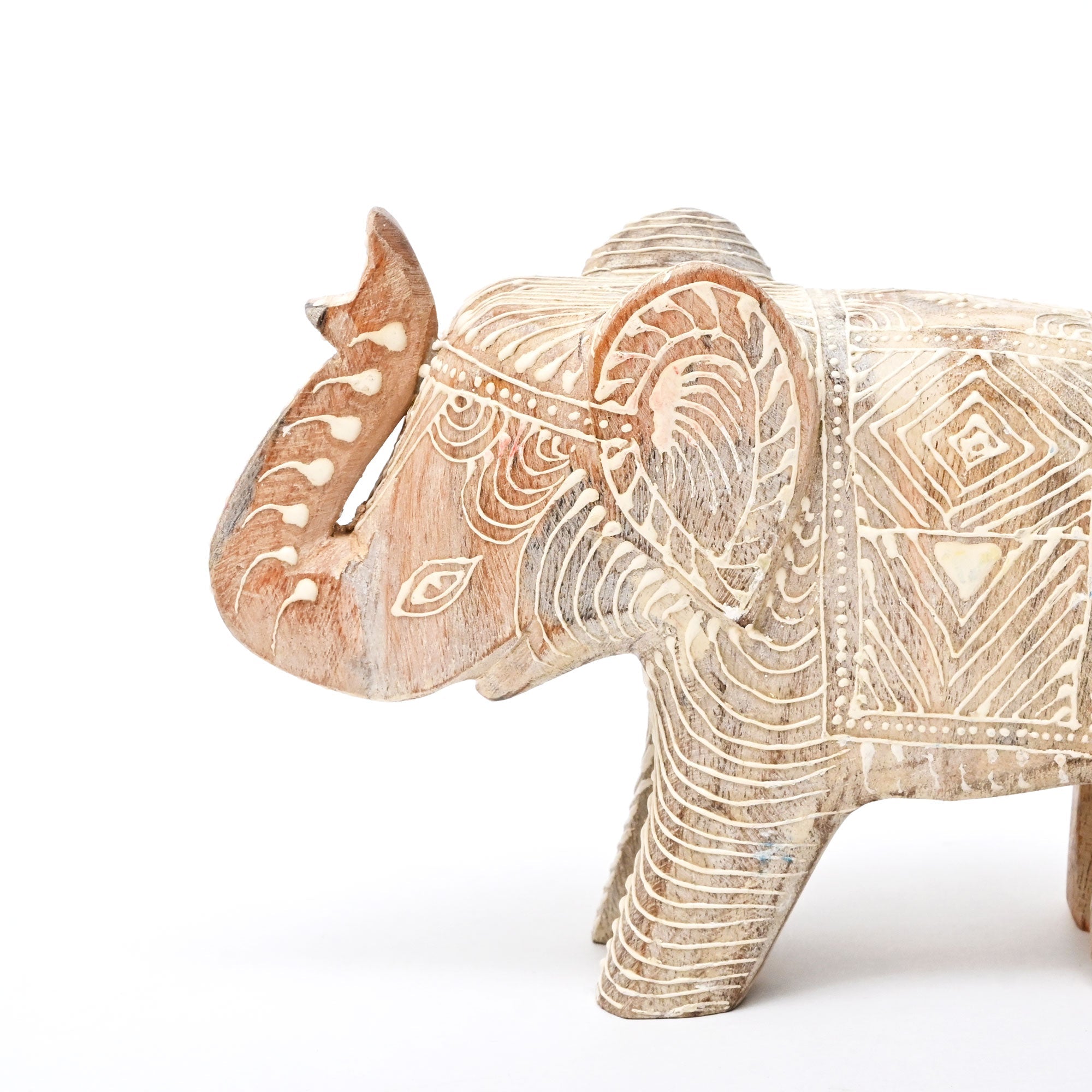 Elephant Sculpture | Mango Wood | Handcarved Fegurine