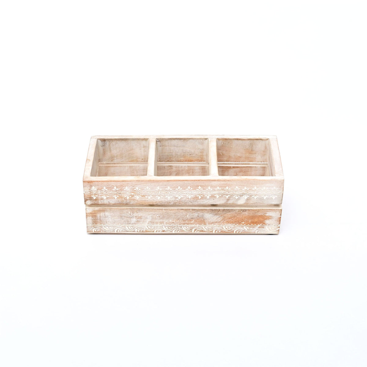 Mango Wood Cutlery Holder | Hand-Carved Design