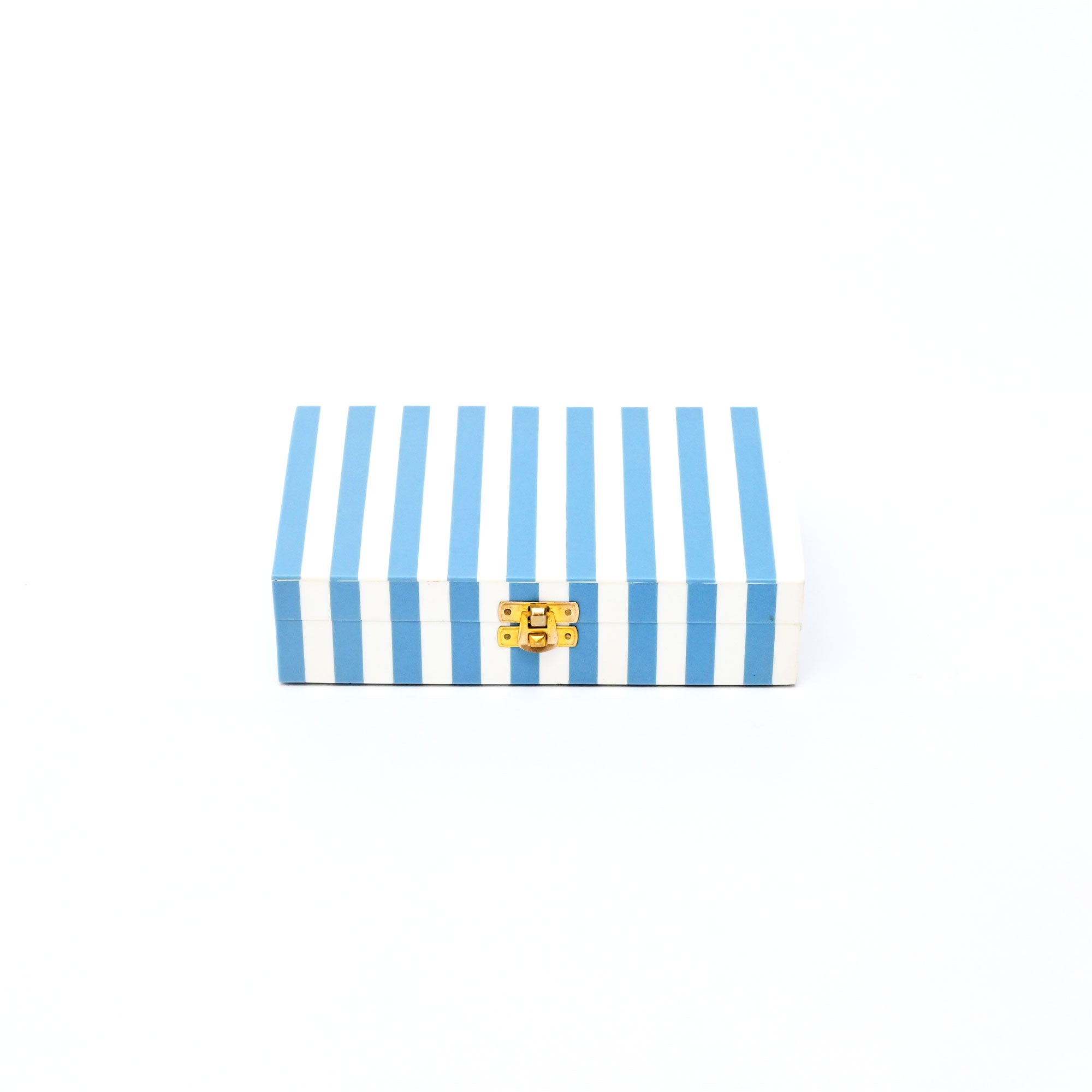 Decorative Box | Striped Resin Rectangle Box | Wood