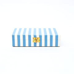 Decorative Box | Striped Resin Rectangle Box | Wood