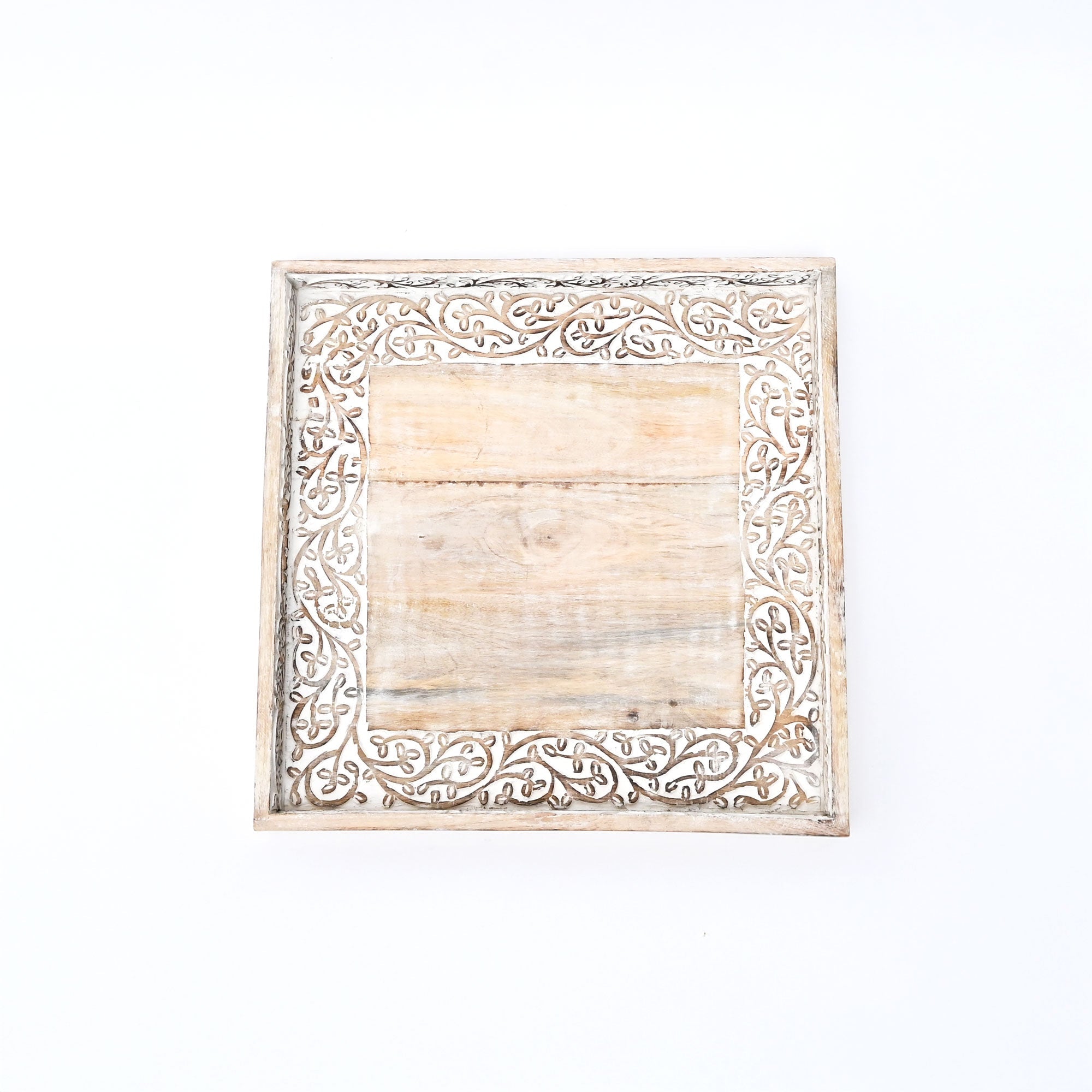 White Vine Tray | Hand-Carved | Mango Wood