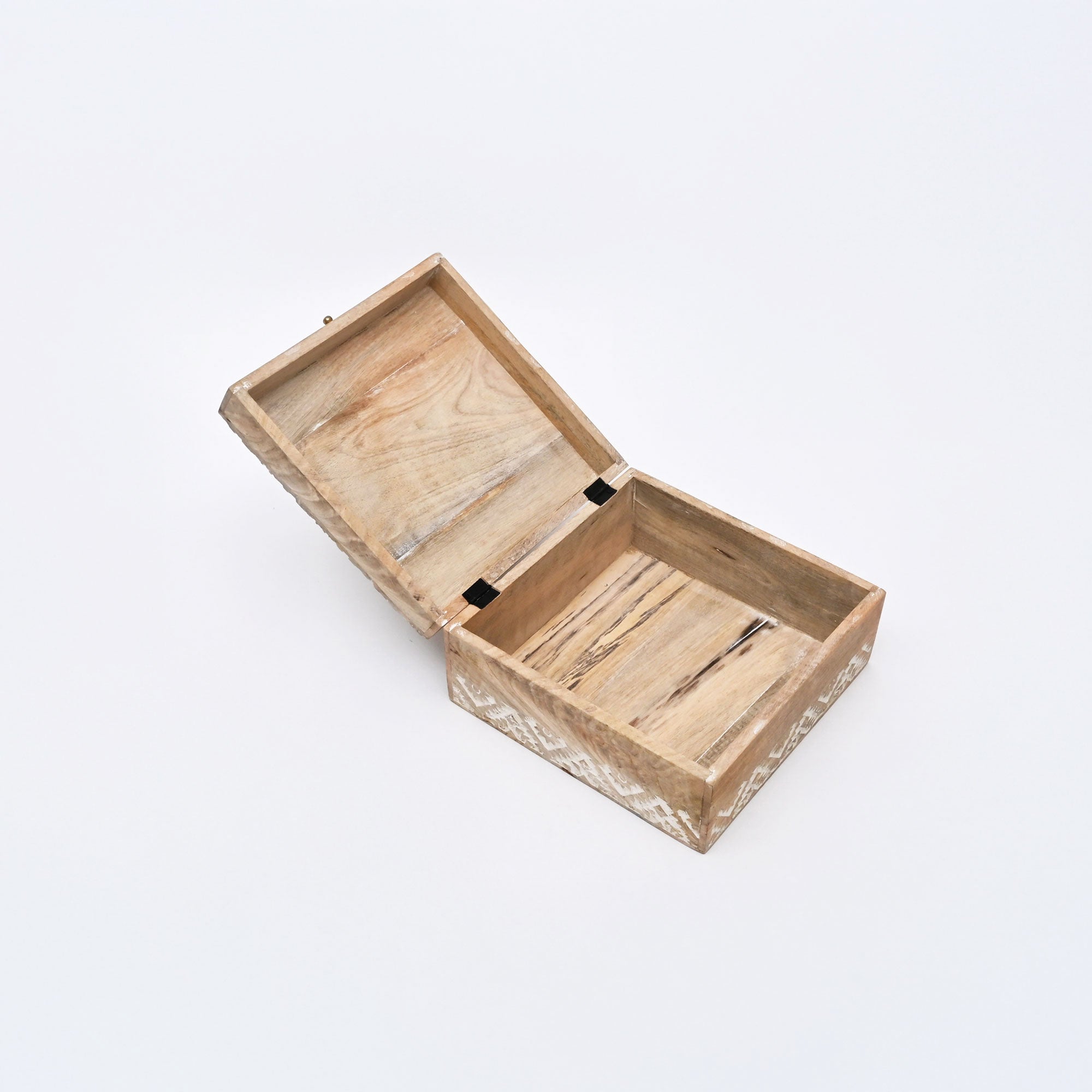 Decorative Nested Boxes Set of 3 | Hand Carved | Mango Wood