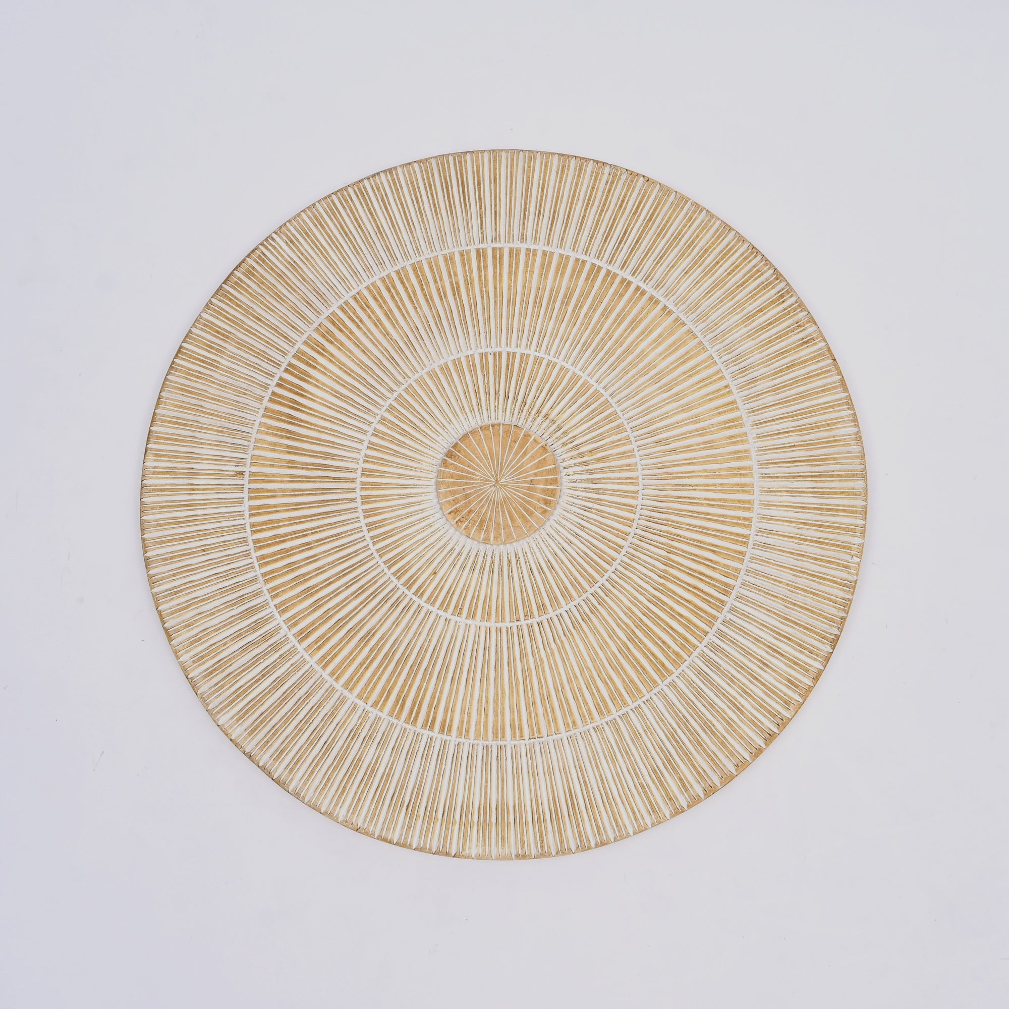 Wooden Wall Decor | Hand Carved Round Wall Accent | 36" Handmade Solid Wood Wall Art | Living Room, Bedroom & Entryway