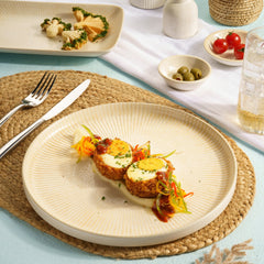 Short Rim Stackable Plate | 10.62", Porcelain | Pack of 4