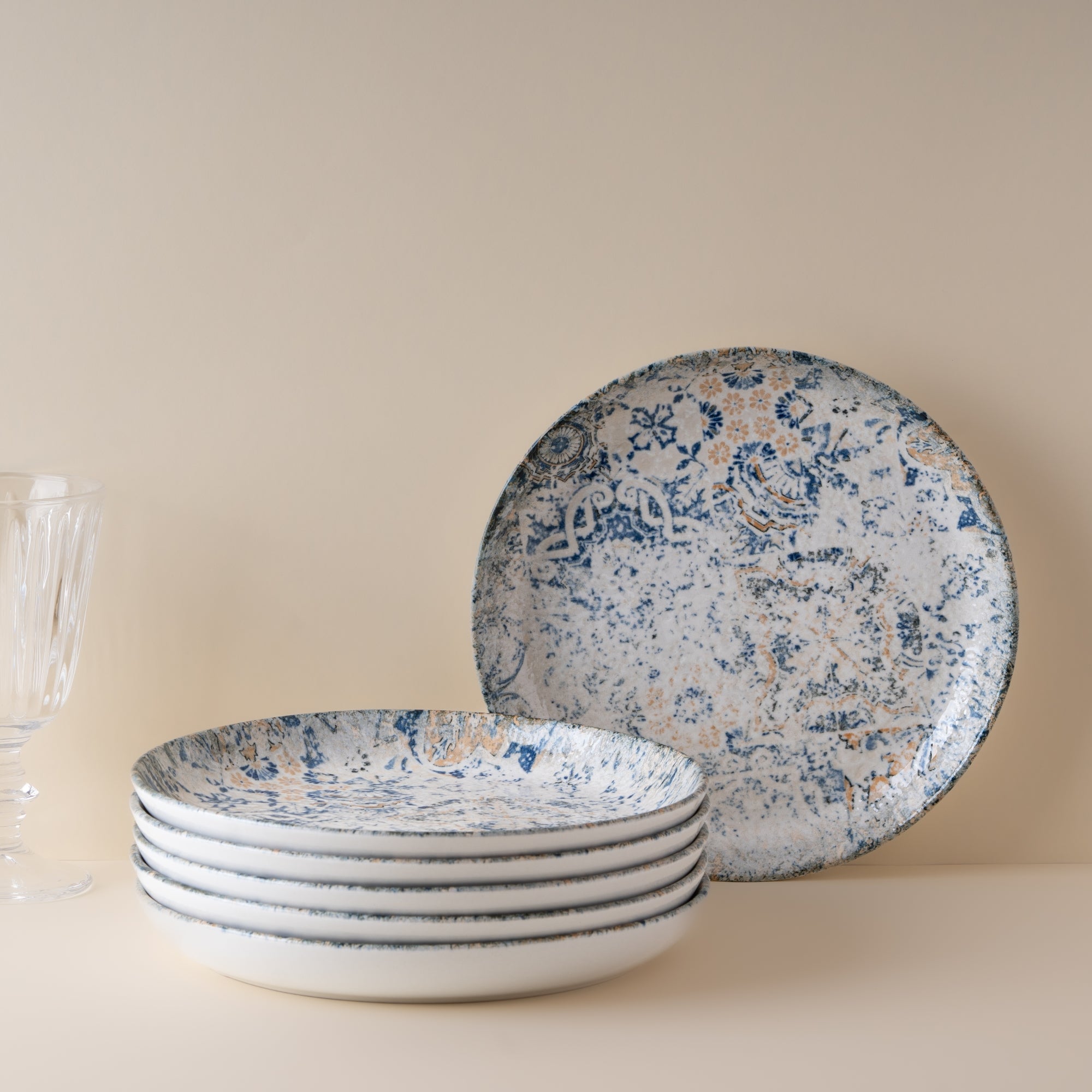 Porcelain Plate Flat | Porcelain | Set of 6