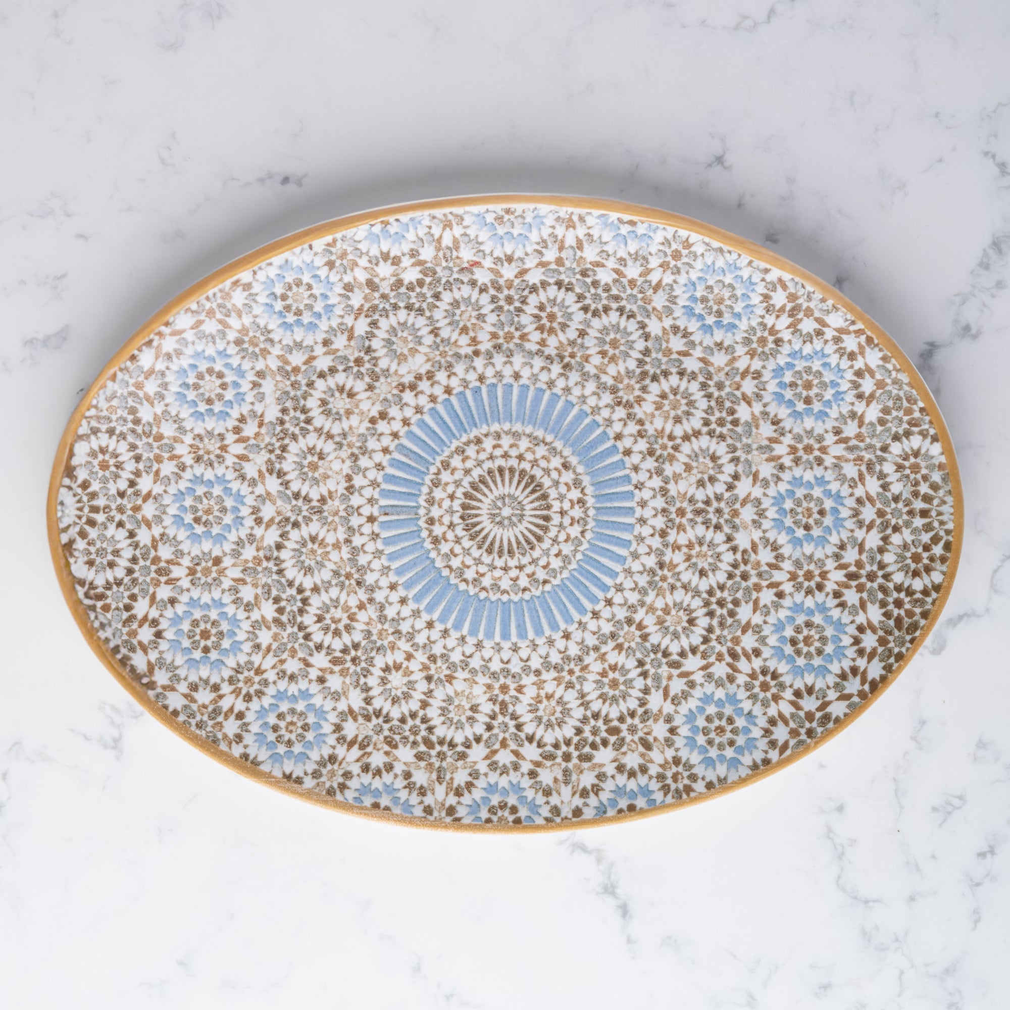 Oval Plate with Foot | Porcelain, Pack of 12 | 11"