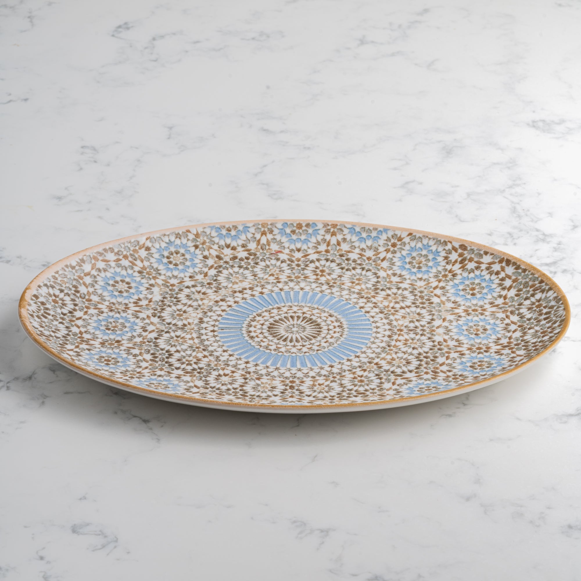 Oval Plate with Foot | Porcelain, Pack of 12 | 11"