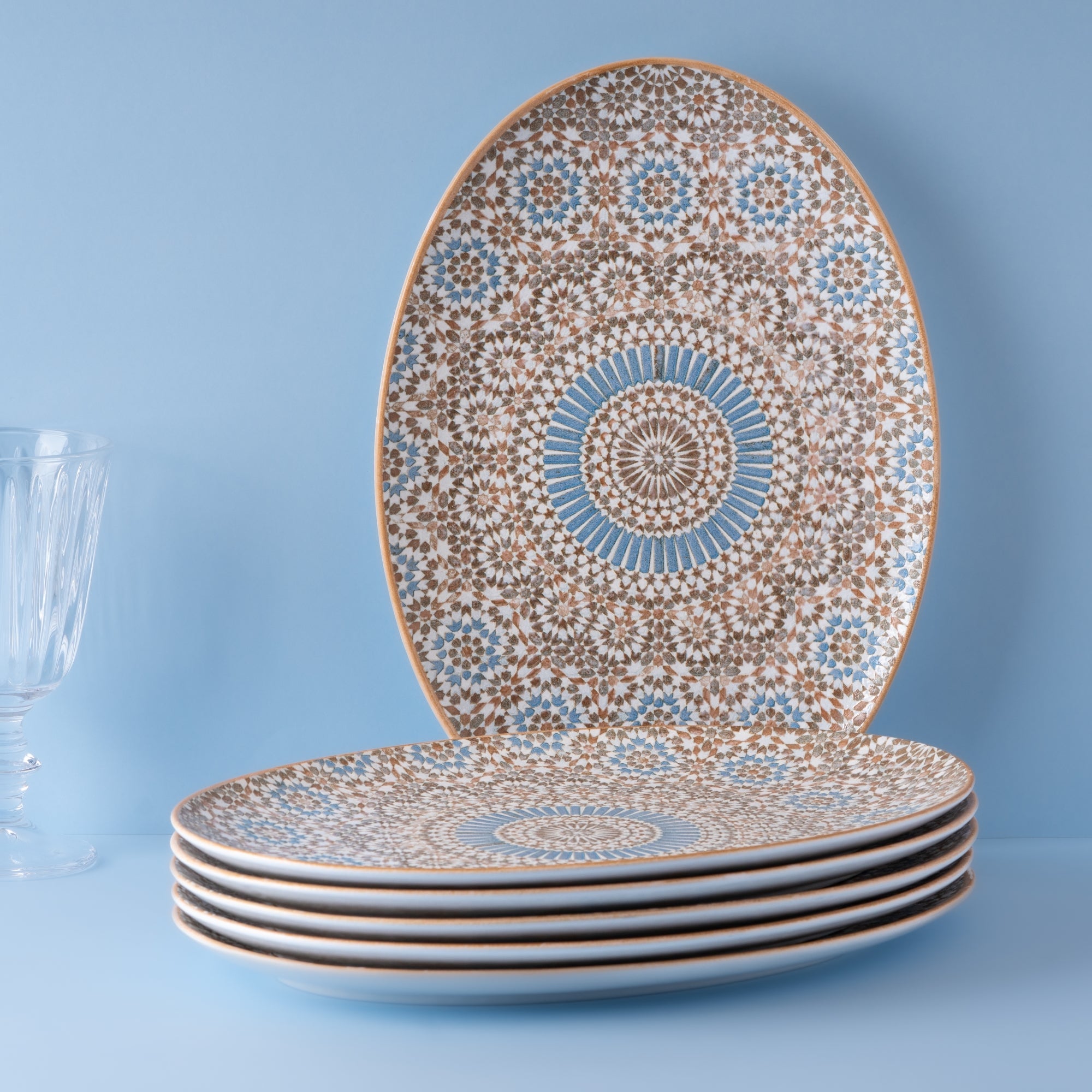 Oval Plate with Foot | Porcelain, Pack of 12 | 11"