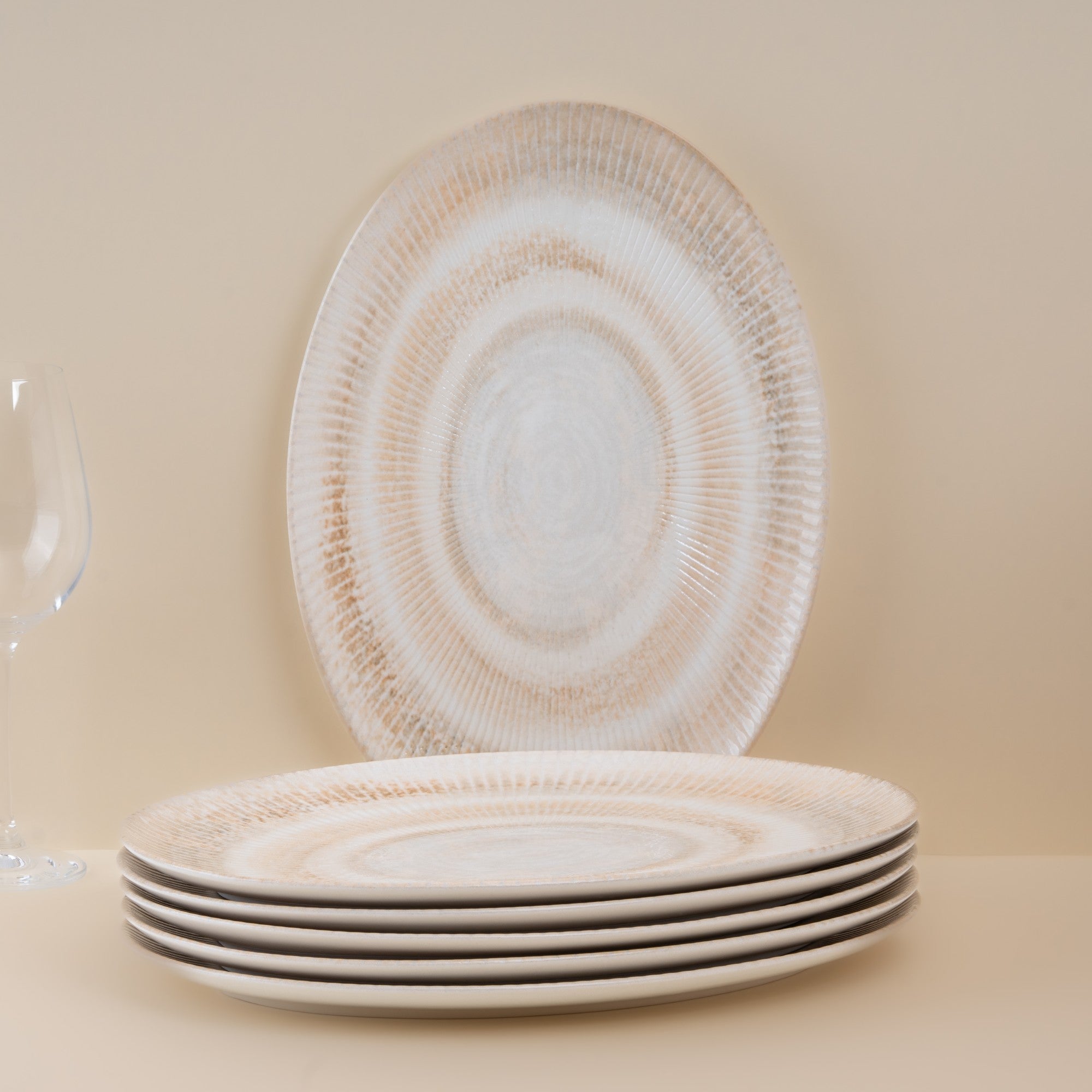Premium Oval Plate with Foot | 11" | Porcelain | Set of 12