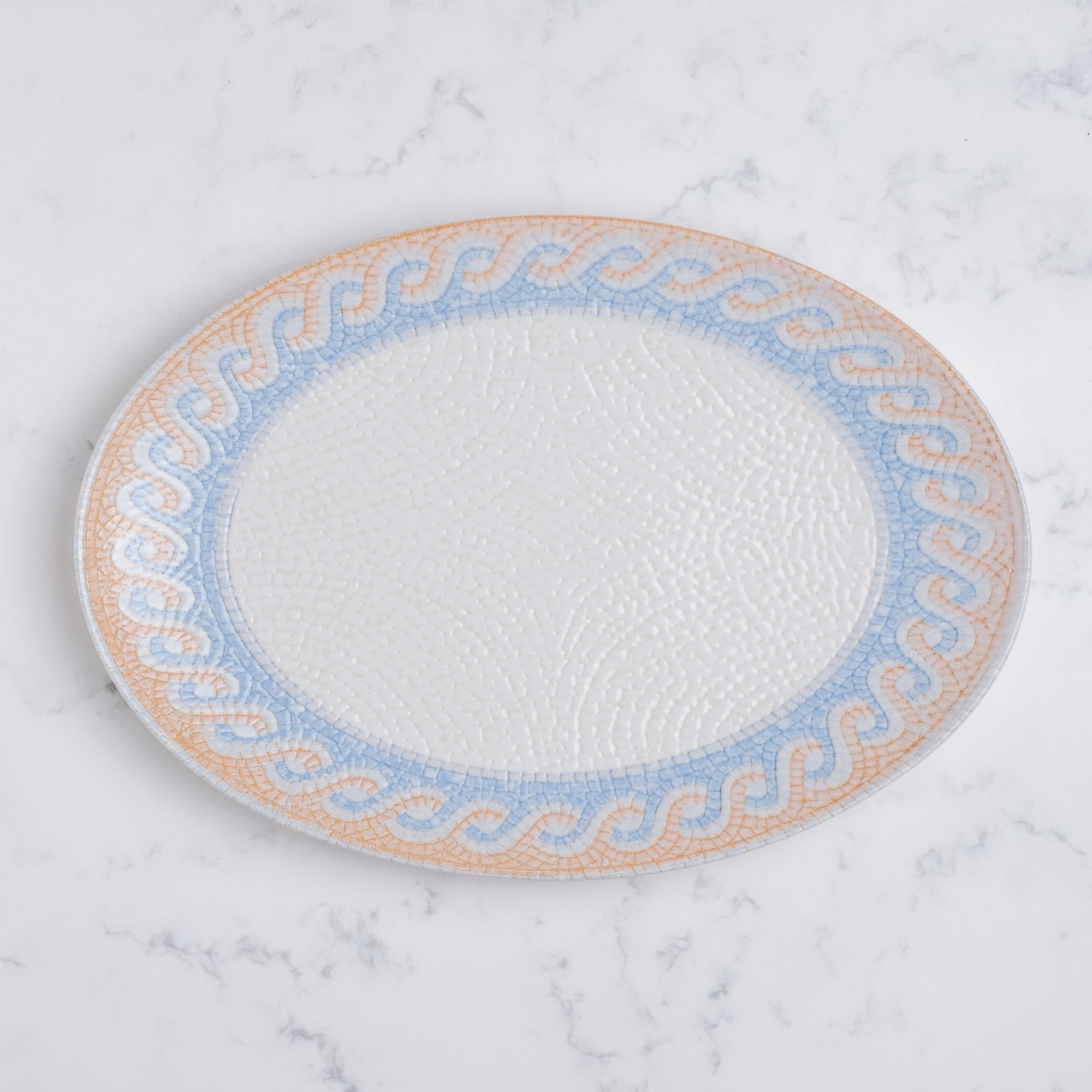 Oval Plate With Foot | Porcelain, Set of 6