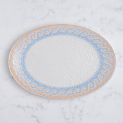 Oval Plate With Foot | Porcelain, Set of 6