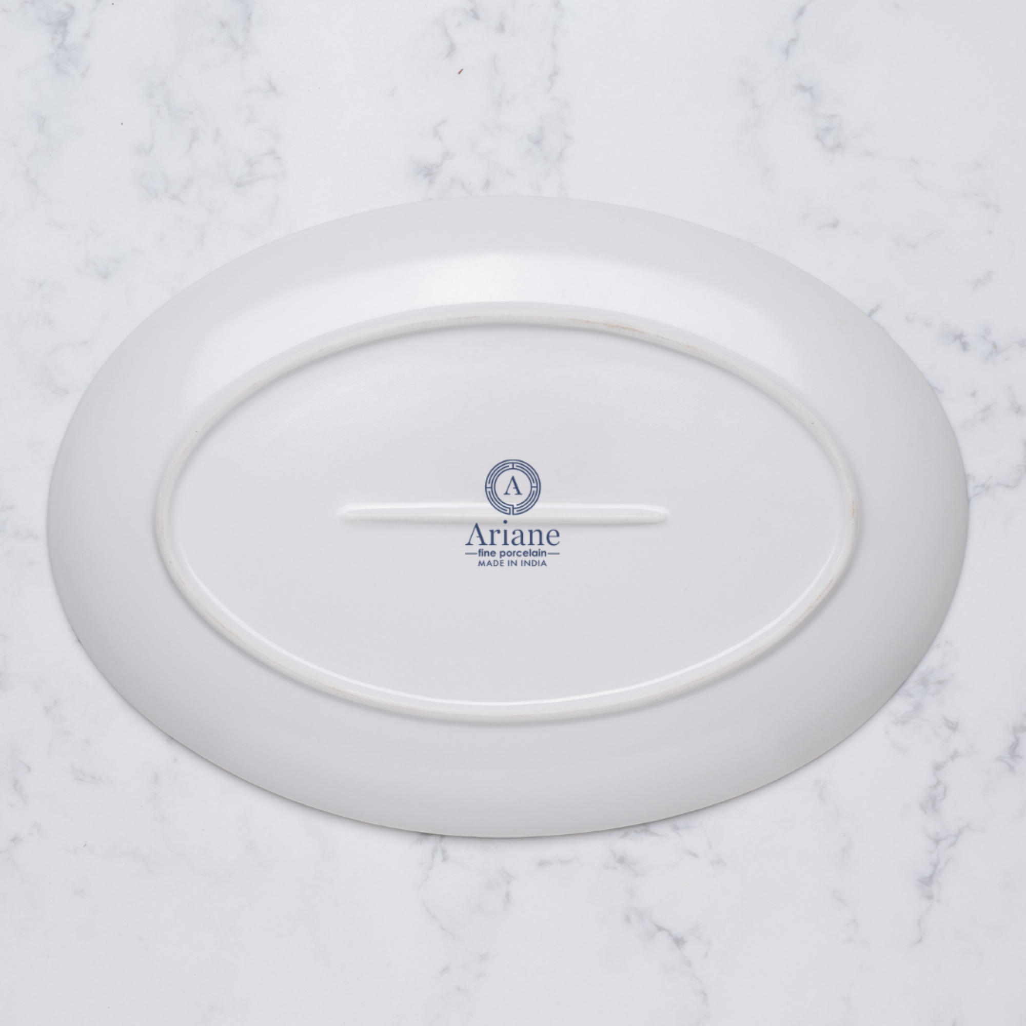 Oval Plate With Foot | Porcelain, Set of 6