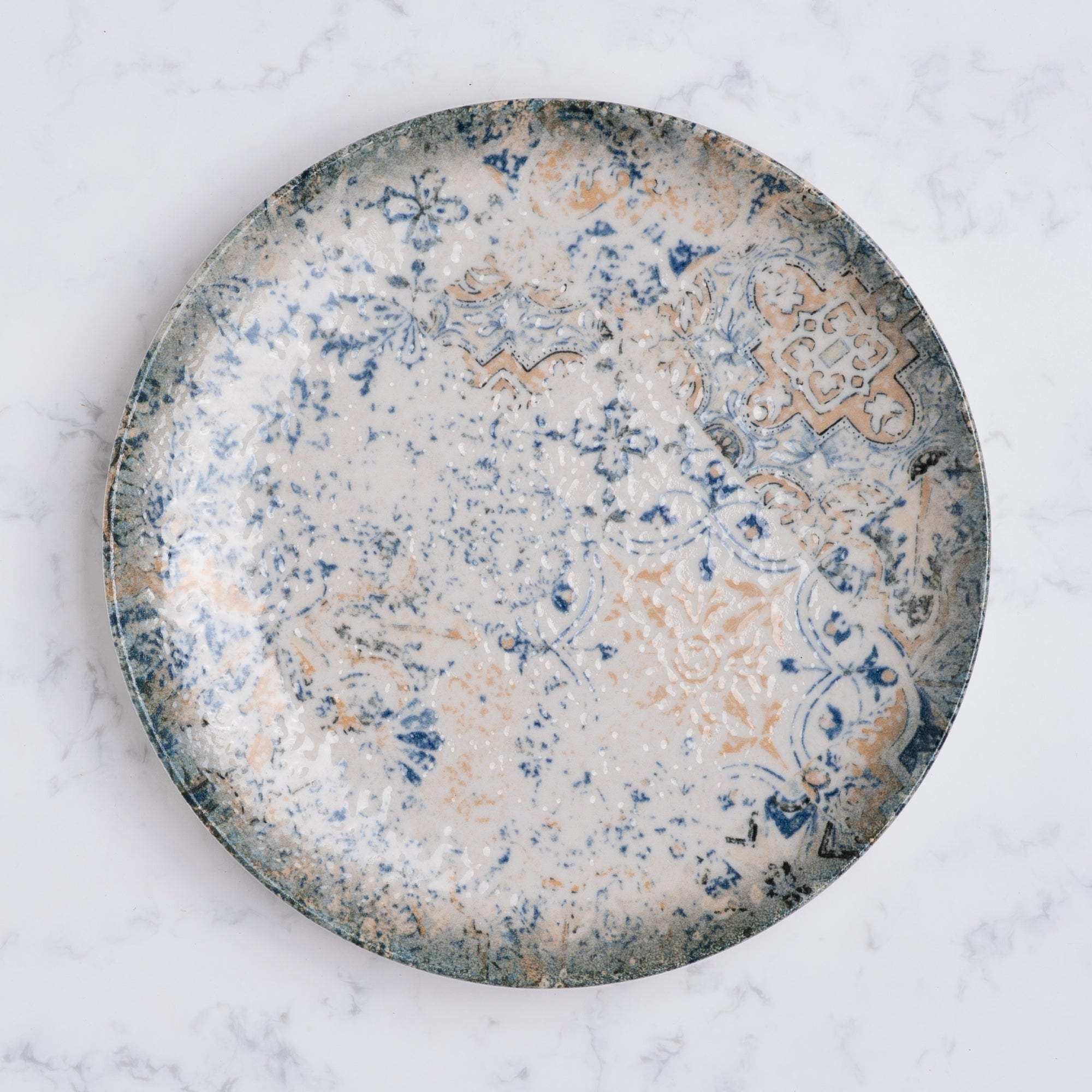 Round Rimless Plate | Set of 6 , Porcelain