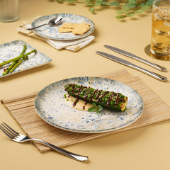 Round Rimless Plate | Set of 6 , Porcelain