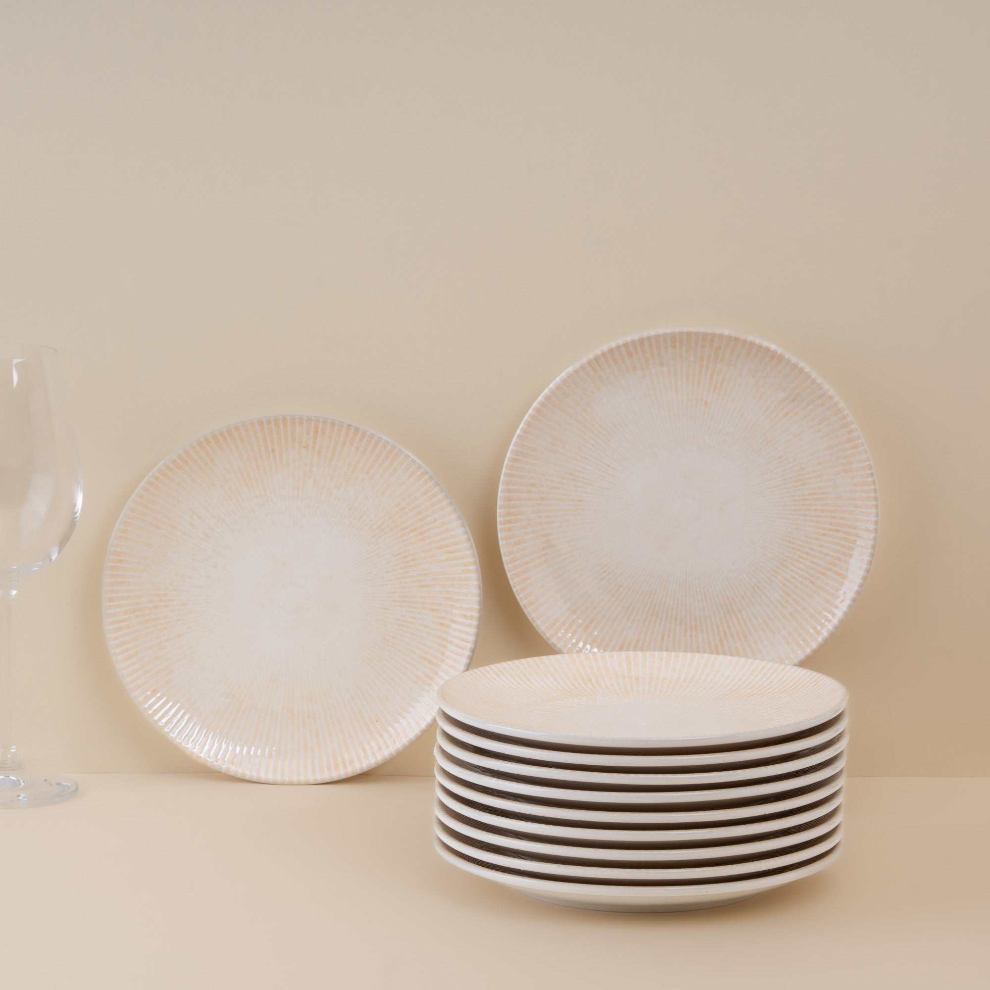 Round Rimless Plate | Pack of 12 | Porcelain