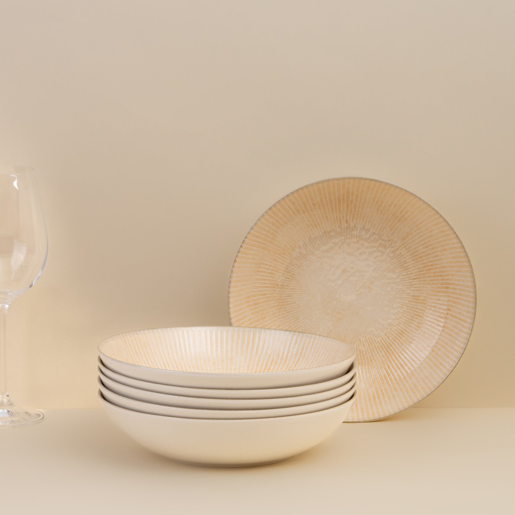 Round Deep Plate | Porcelain, Pack of 6