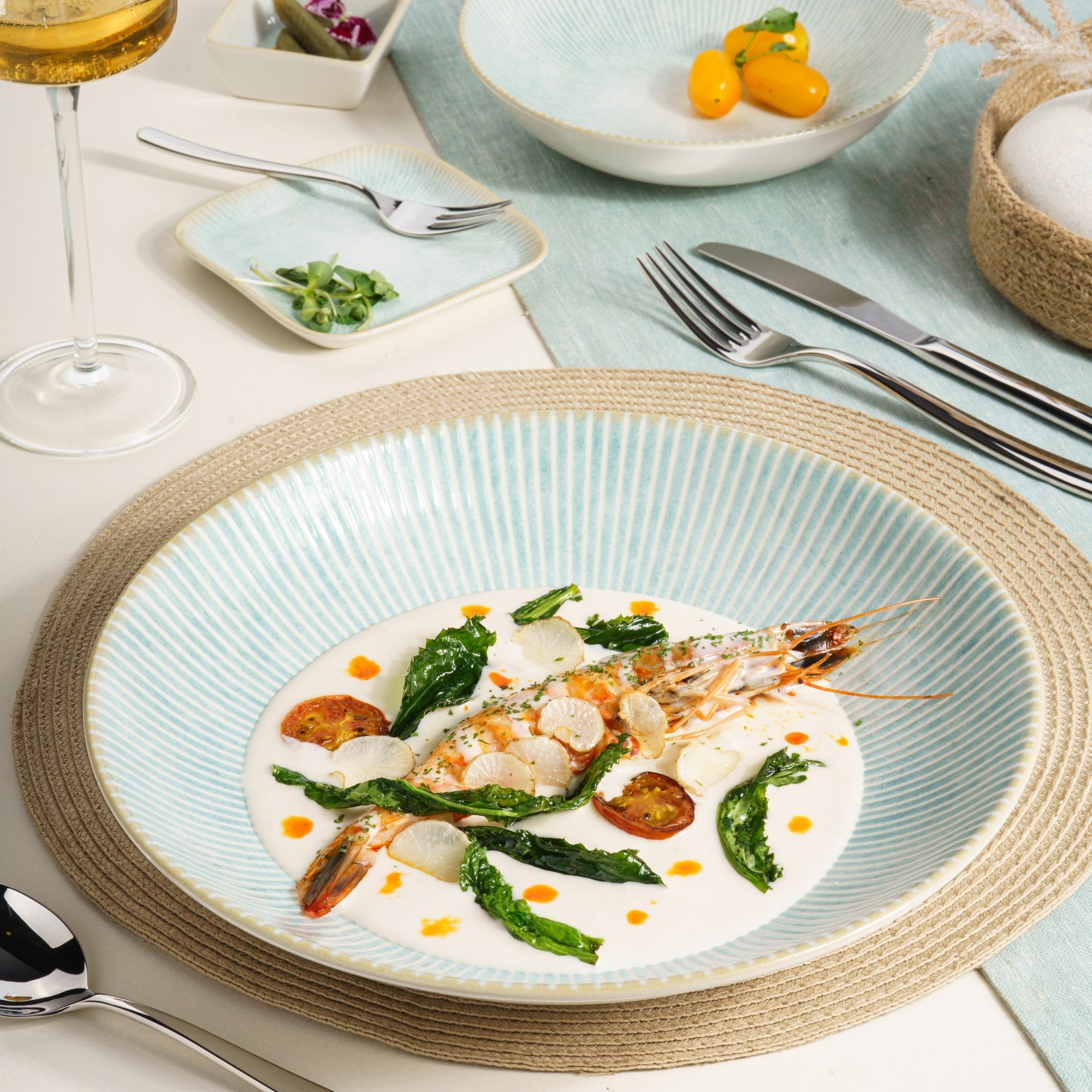 Round Cous Cous Deep Plate | 50.72oz, Porcelain | Set of6