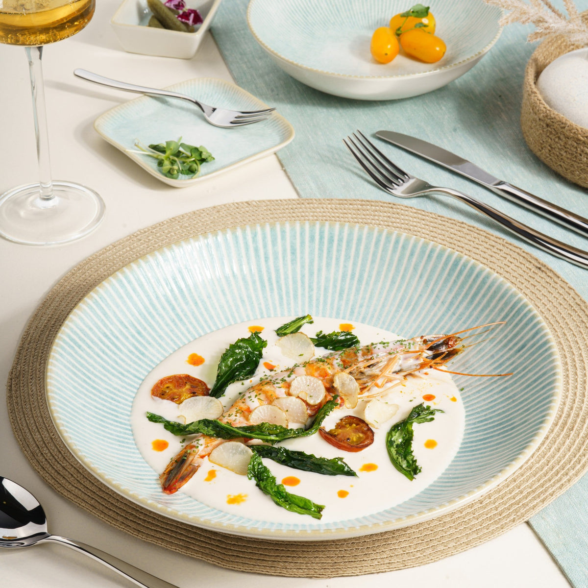 Round Cous Cous Deep Plate | 50.72oz, Porcelain | Set of6