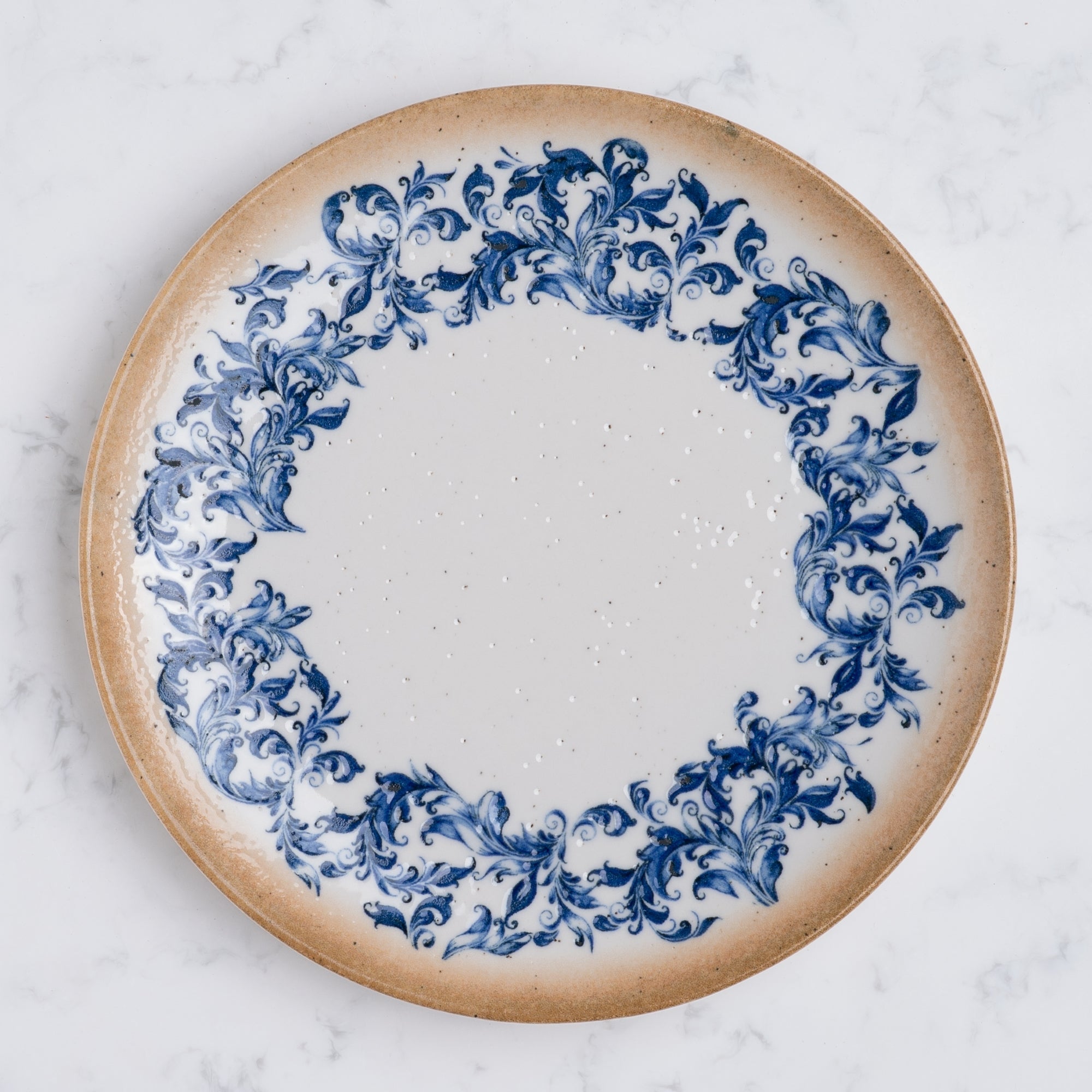 Porcelain Round Rimless Plate | Amalfi | Set of 6