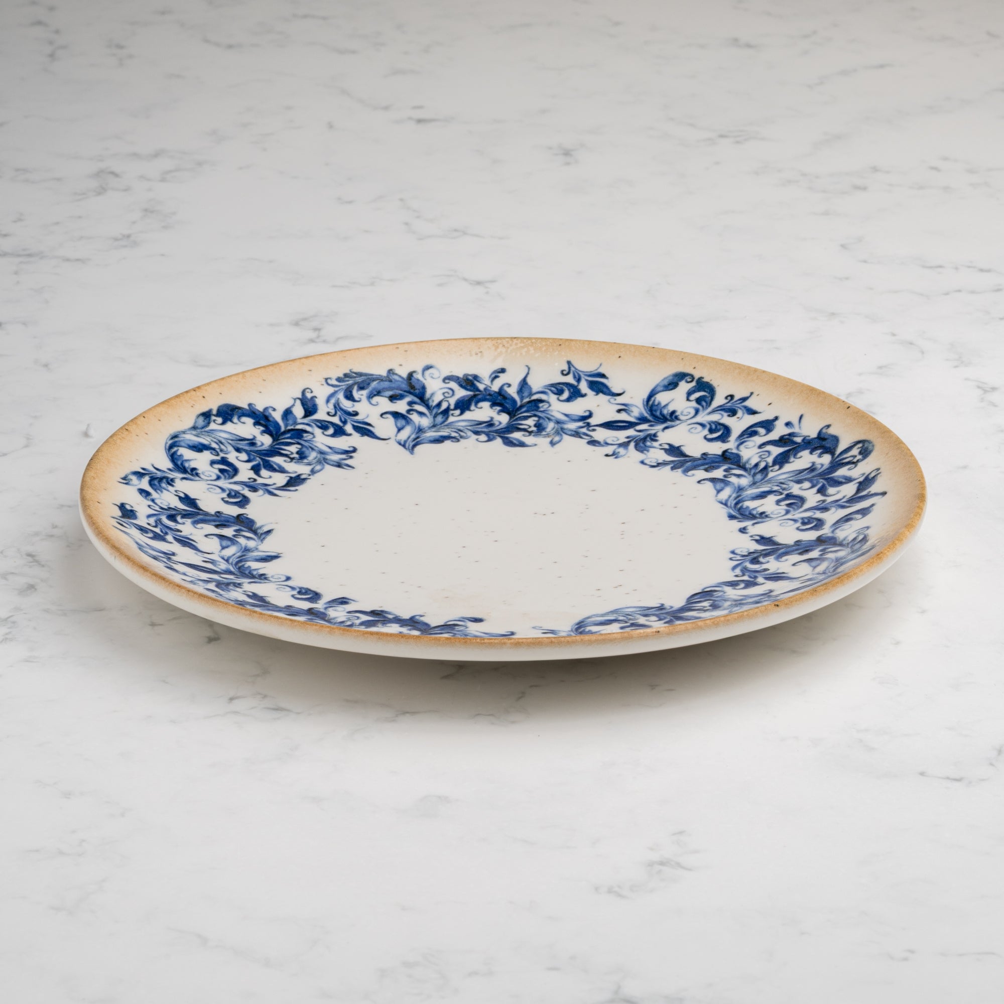 Porcelain Round Rimless Plate | Amalfi | Set of 6