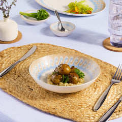 Modern Deep Dining Plates | Porcelain | Set of 6