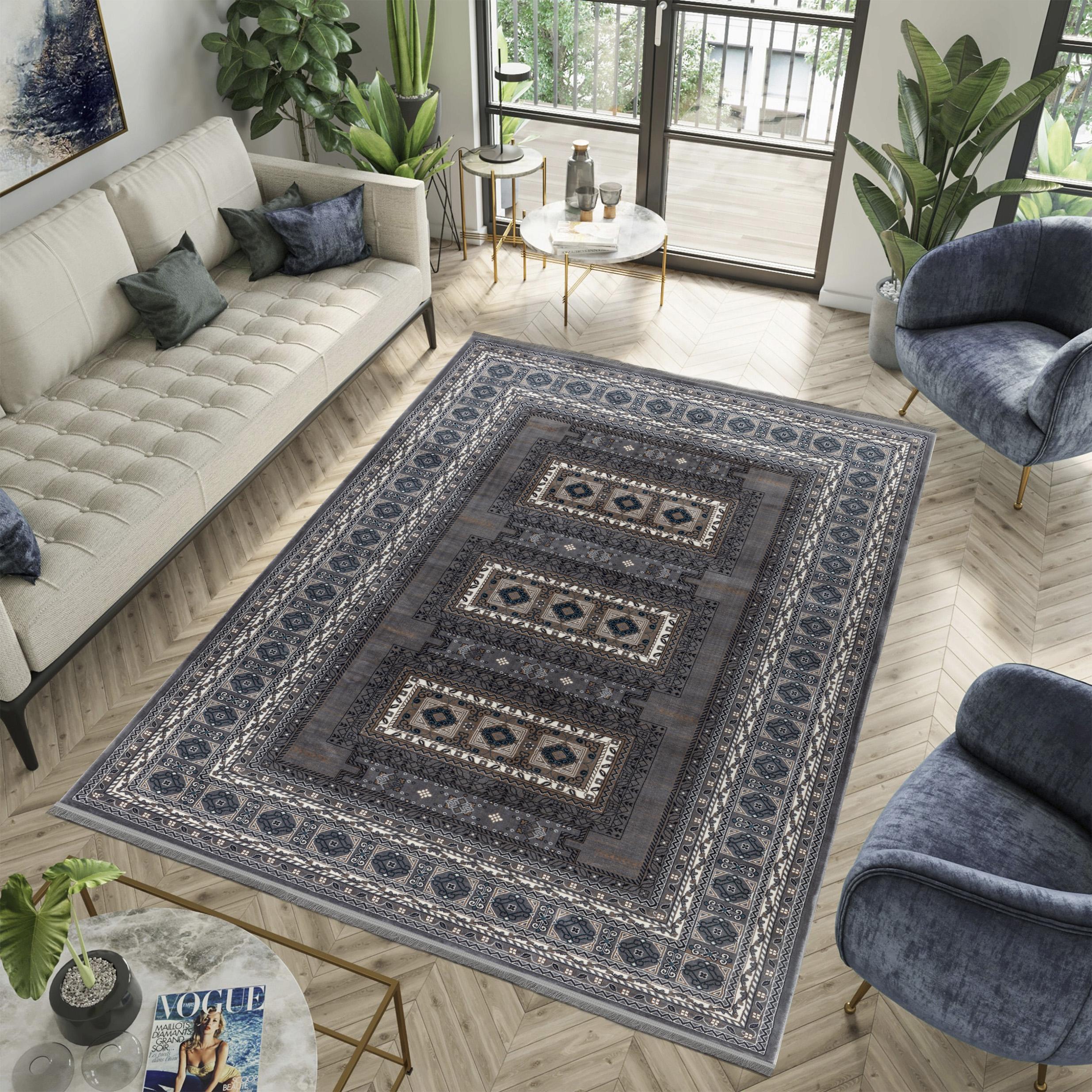 Kandahar E851B Area Rug Grey