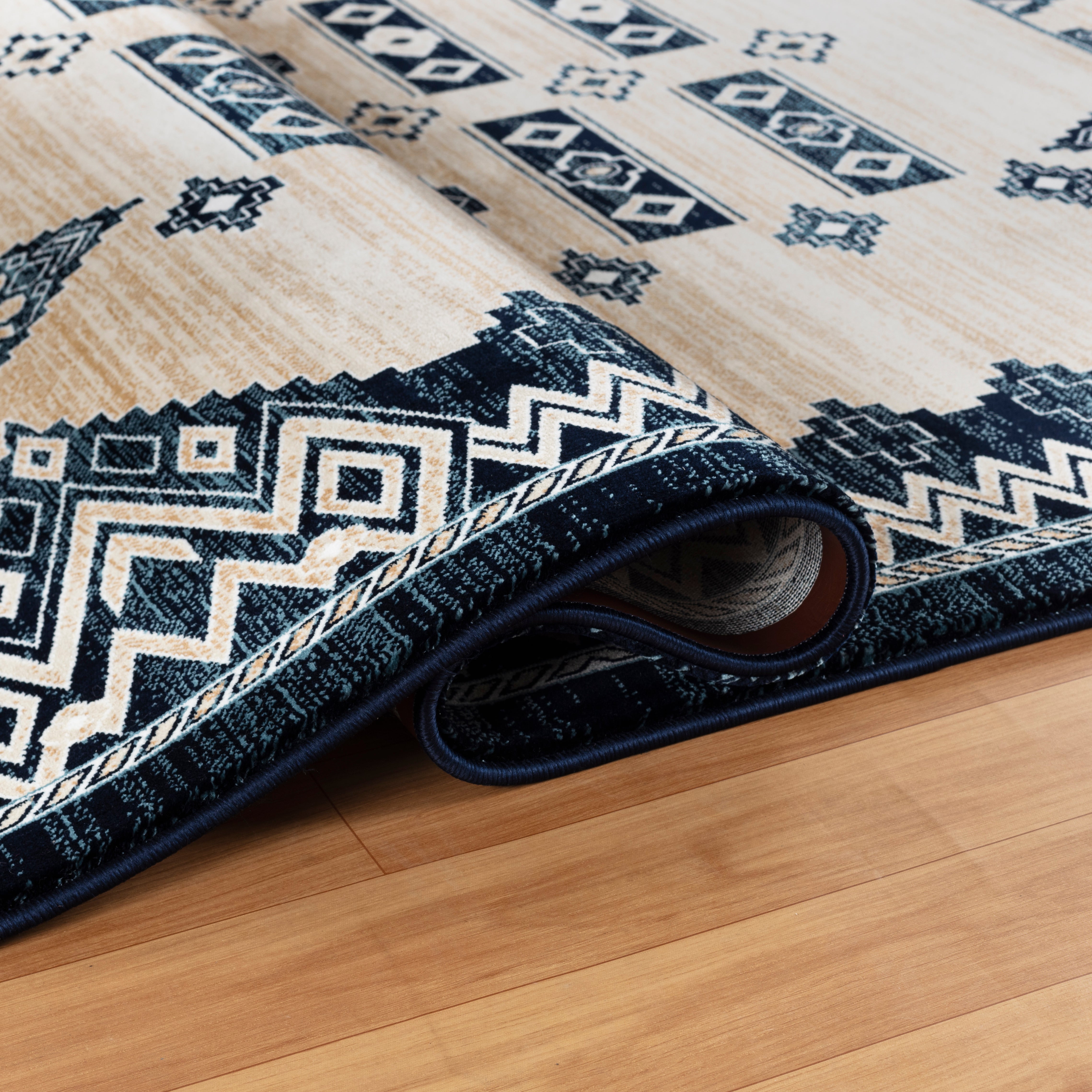 Kandahar E927A Area Rug Beige/Navy