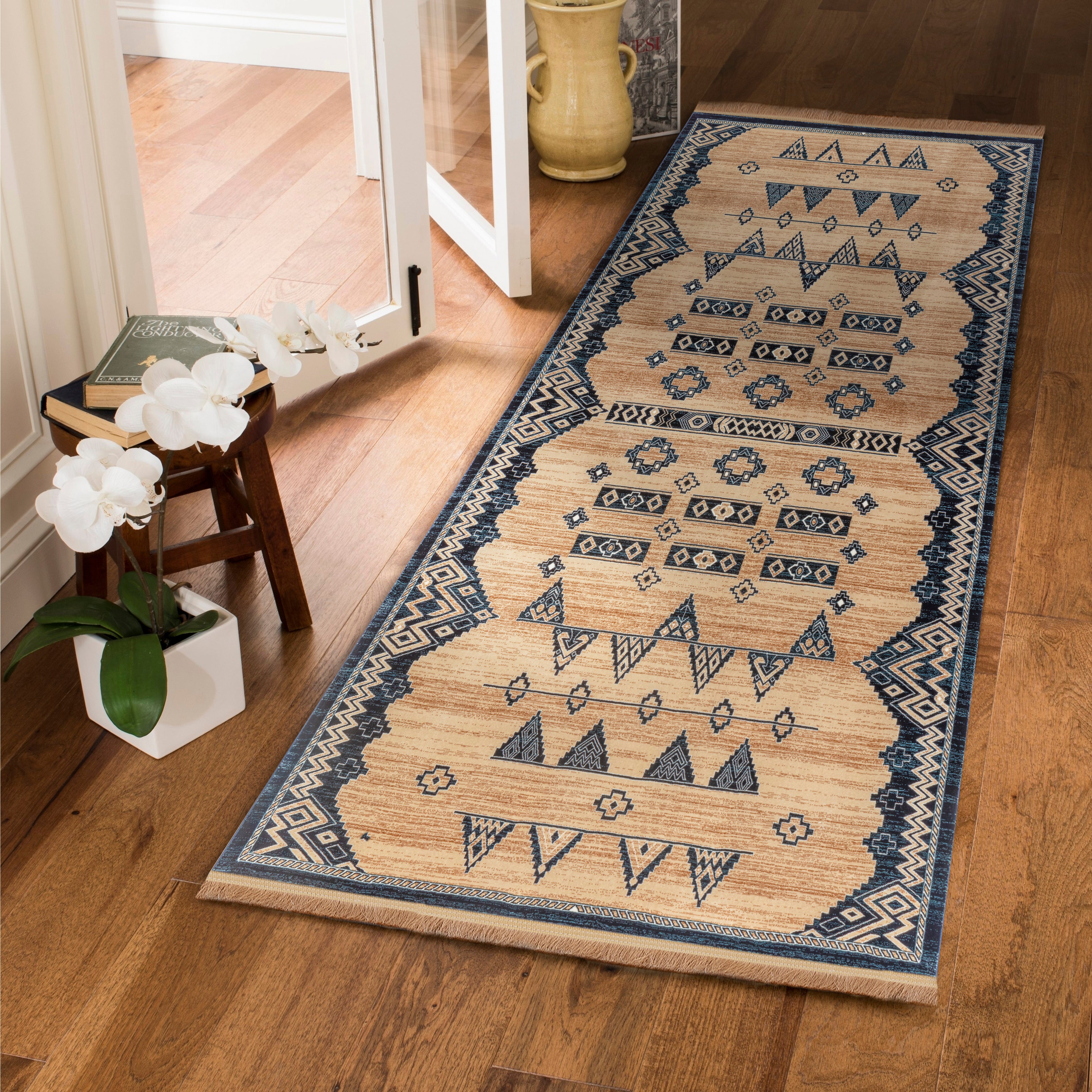 Kandahar E927A Area Rug Beige/Navy