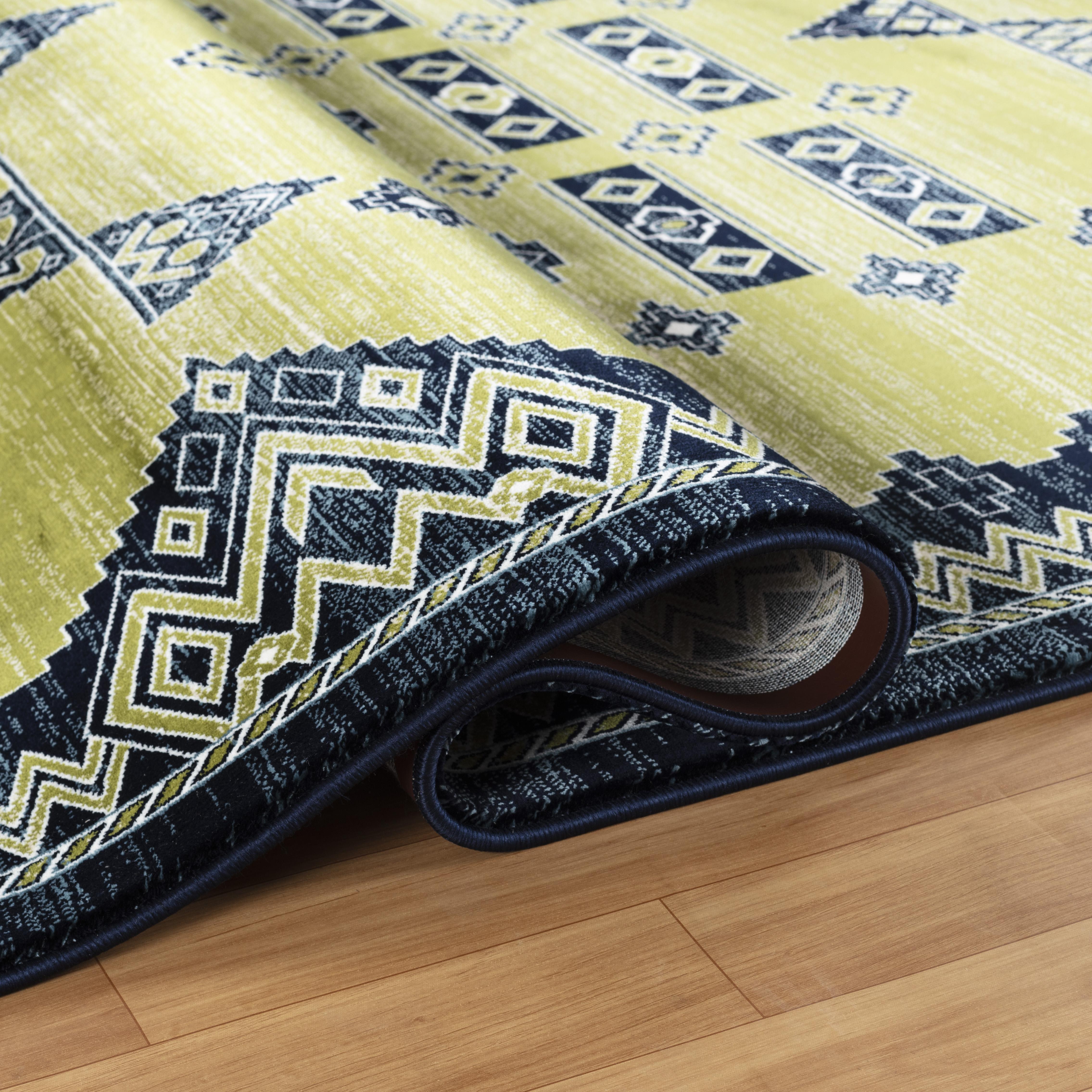 Kandahar E927A Area Rug Green Navy