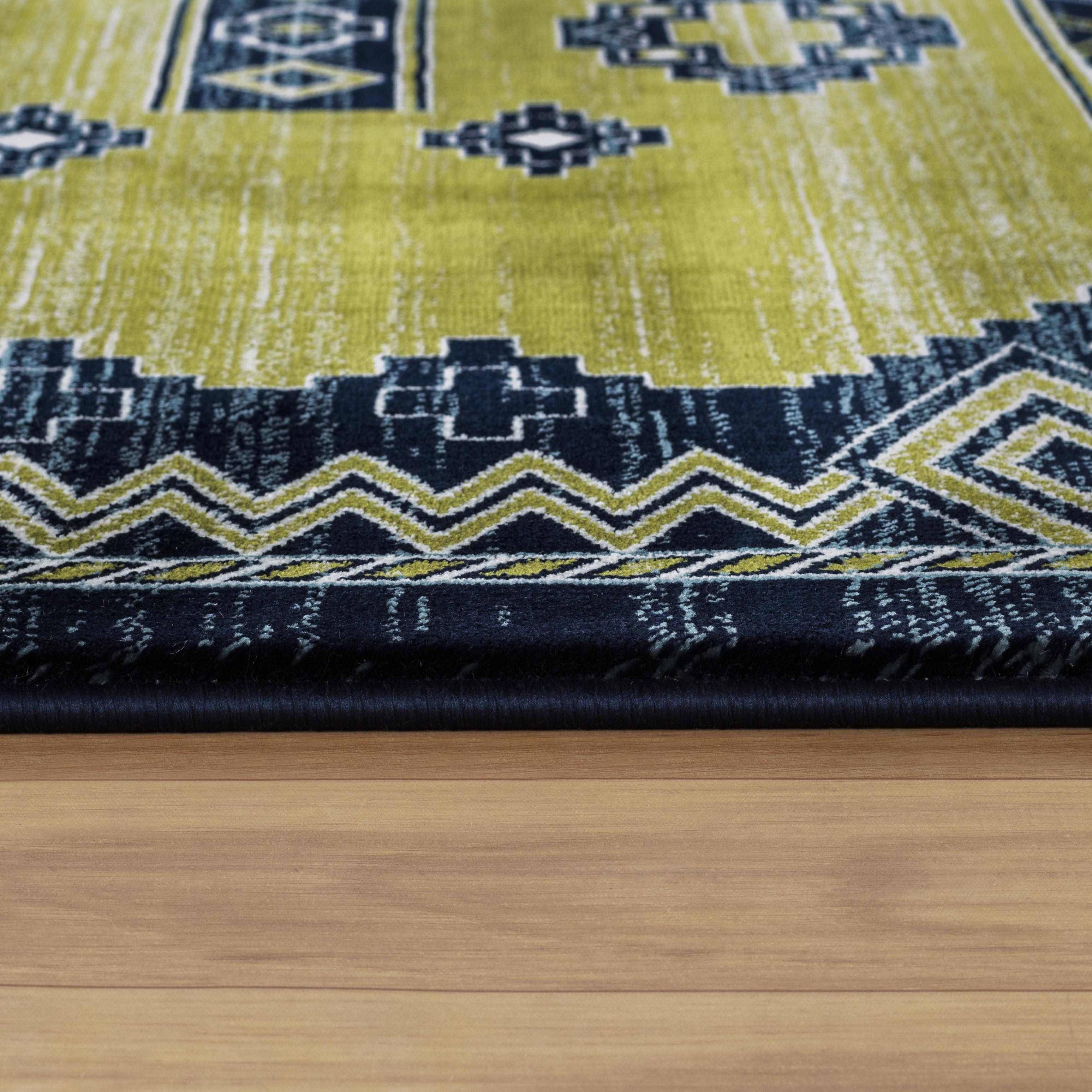 Kandahar E927A Area Rug Green Navy