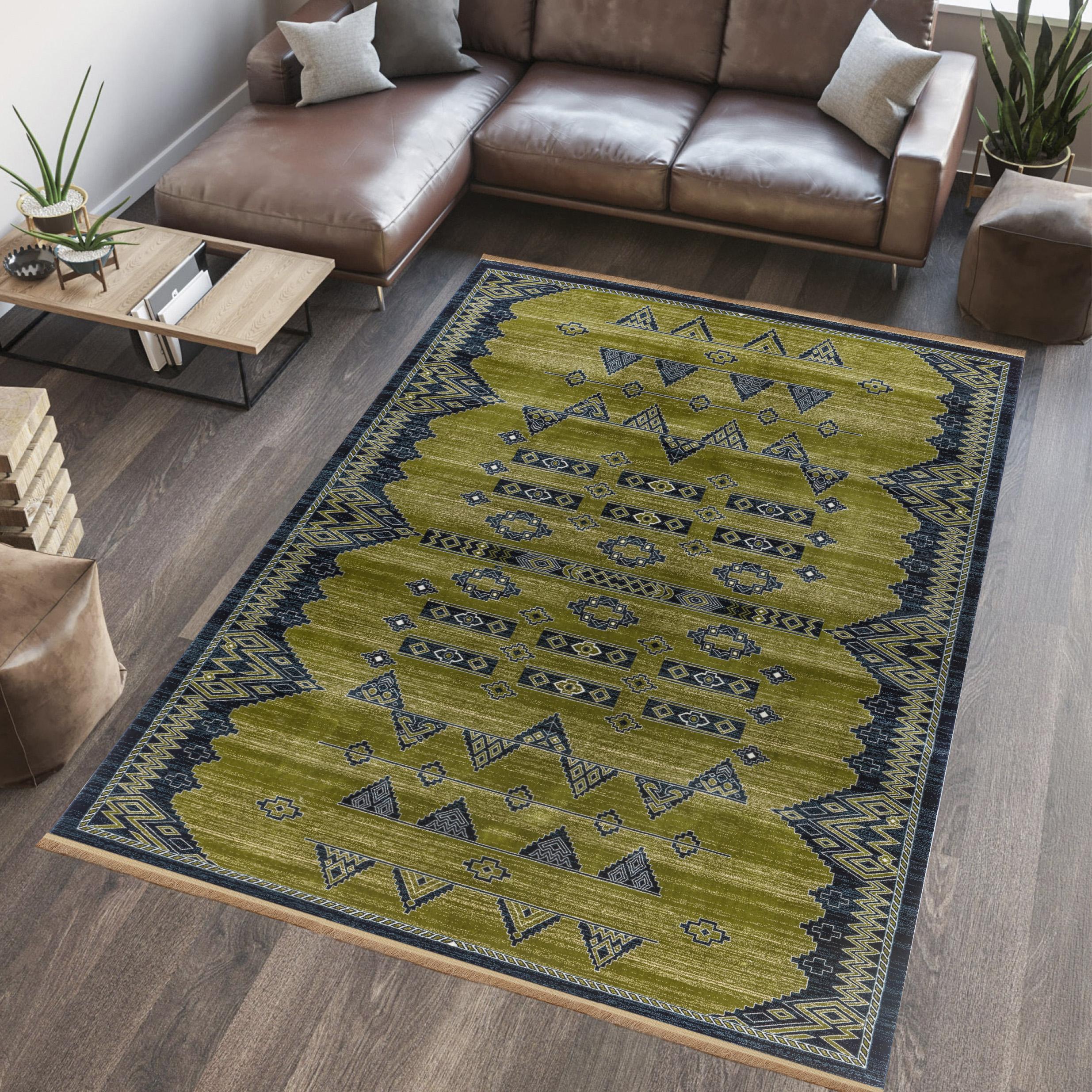 Kandahar E927A Area Rug Green Navy