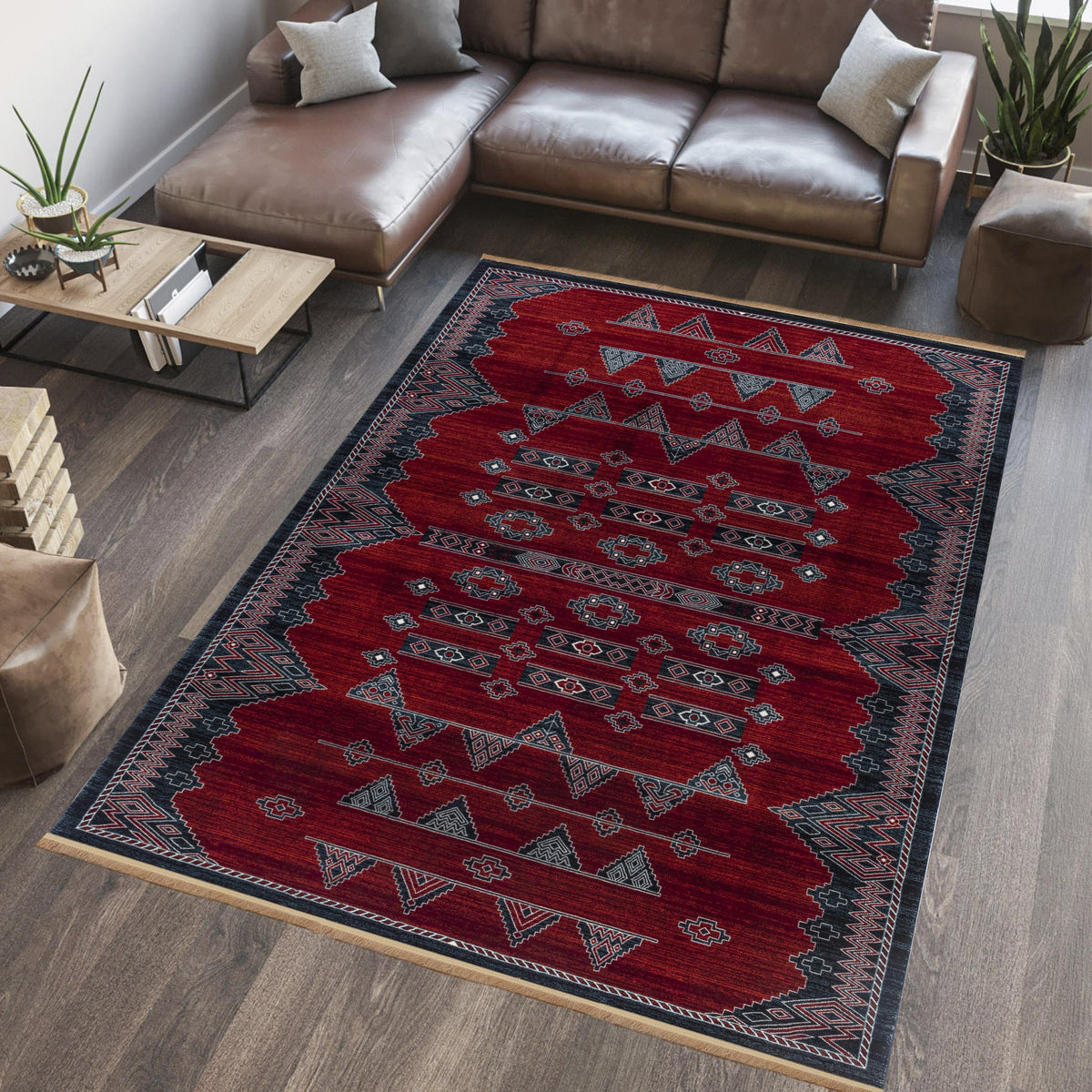 Kandahar E927A Area Rug Red