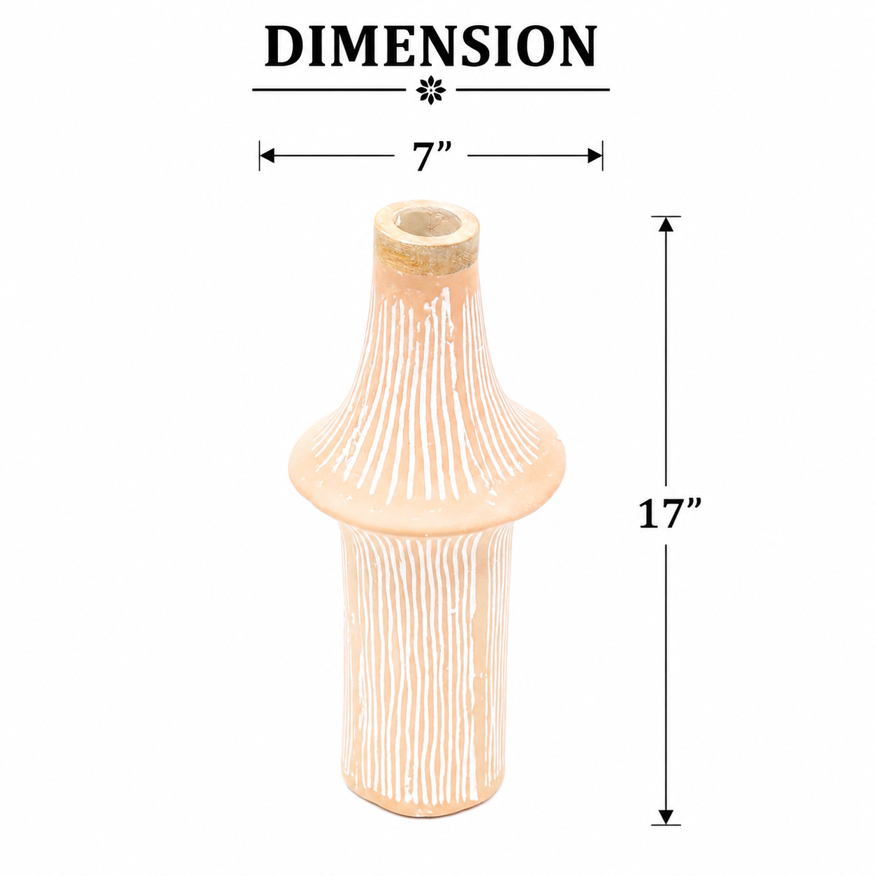 Handcrafted Ecomix Vase | Eco Friendly Decorative Vase (17” / 13.5”)