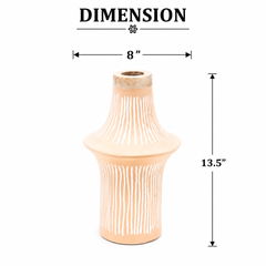 Handcrafted Ecomix Vase | Eco Friendly Decorative Vase (17” / 13.5”)