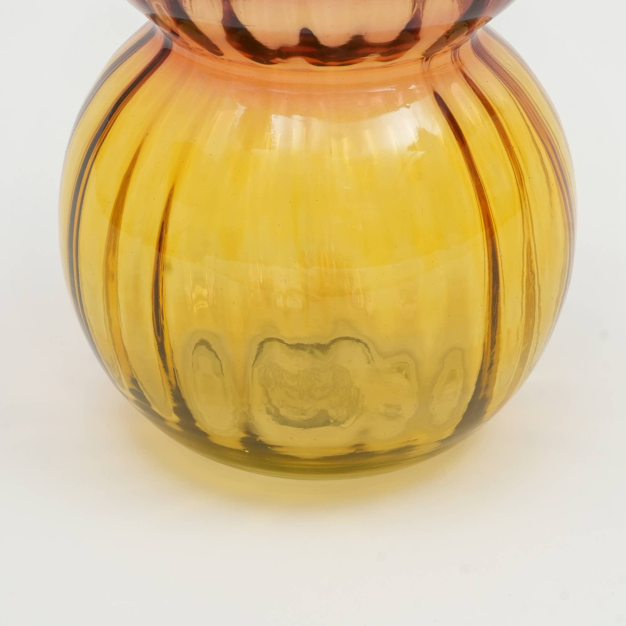 Vase | Long Gleaming Bubble Glass Vase | Elegant Decorative Vase for Modern Home Decor