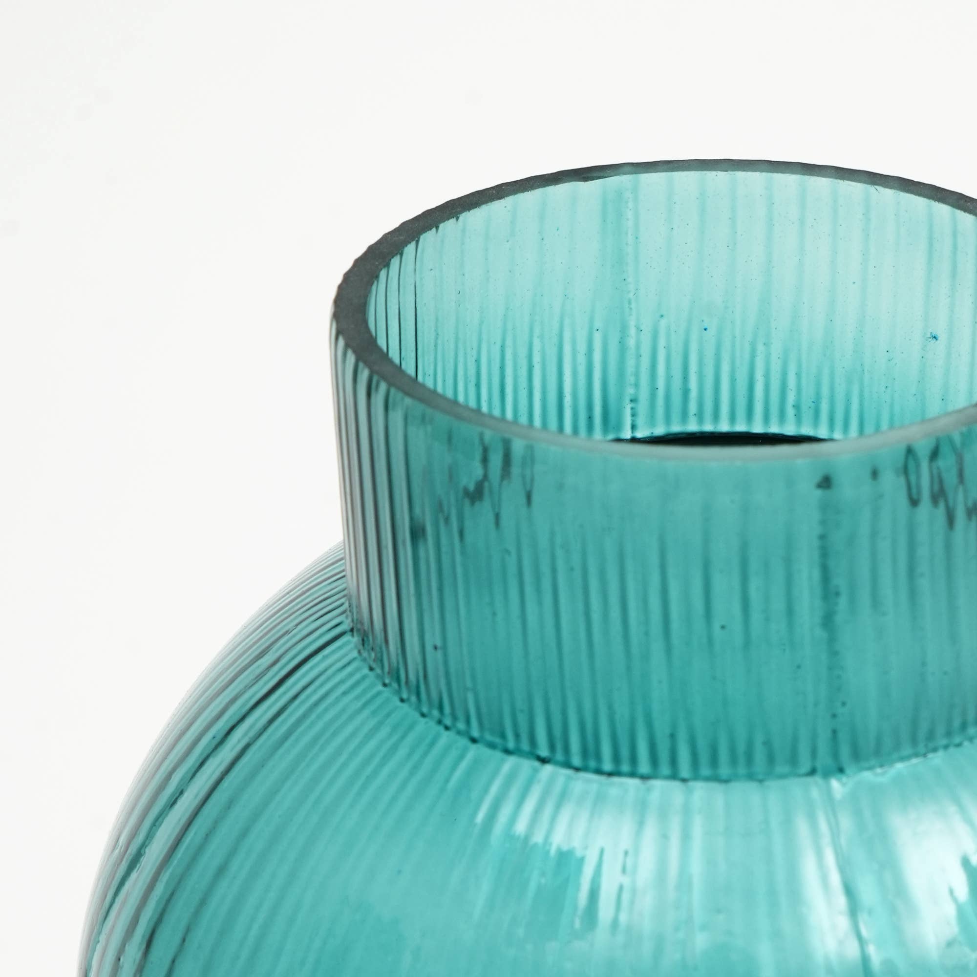 Vase | Modern Funnel Flare Glass Vase | Elegant Contemporary Glass Vase for Home Decor