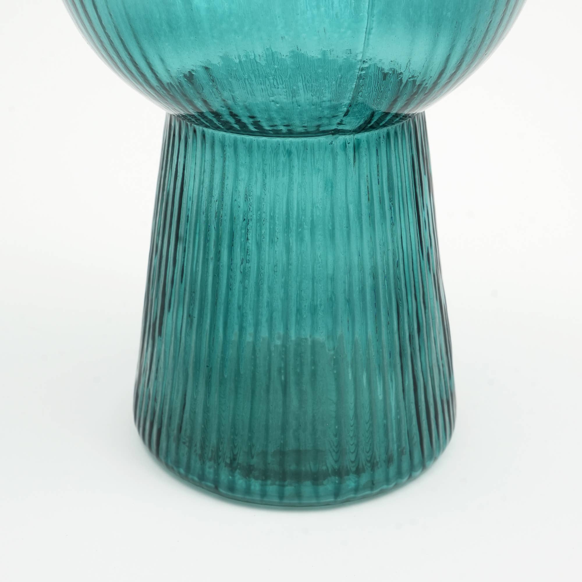 Vase | Modern Funnel Flare Glass Vase | Elegant Contemporary Glass Vase for Home Decor