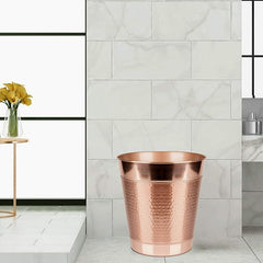 nu steel Metal Wastebasket, 7Qt, Copper Finish