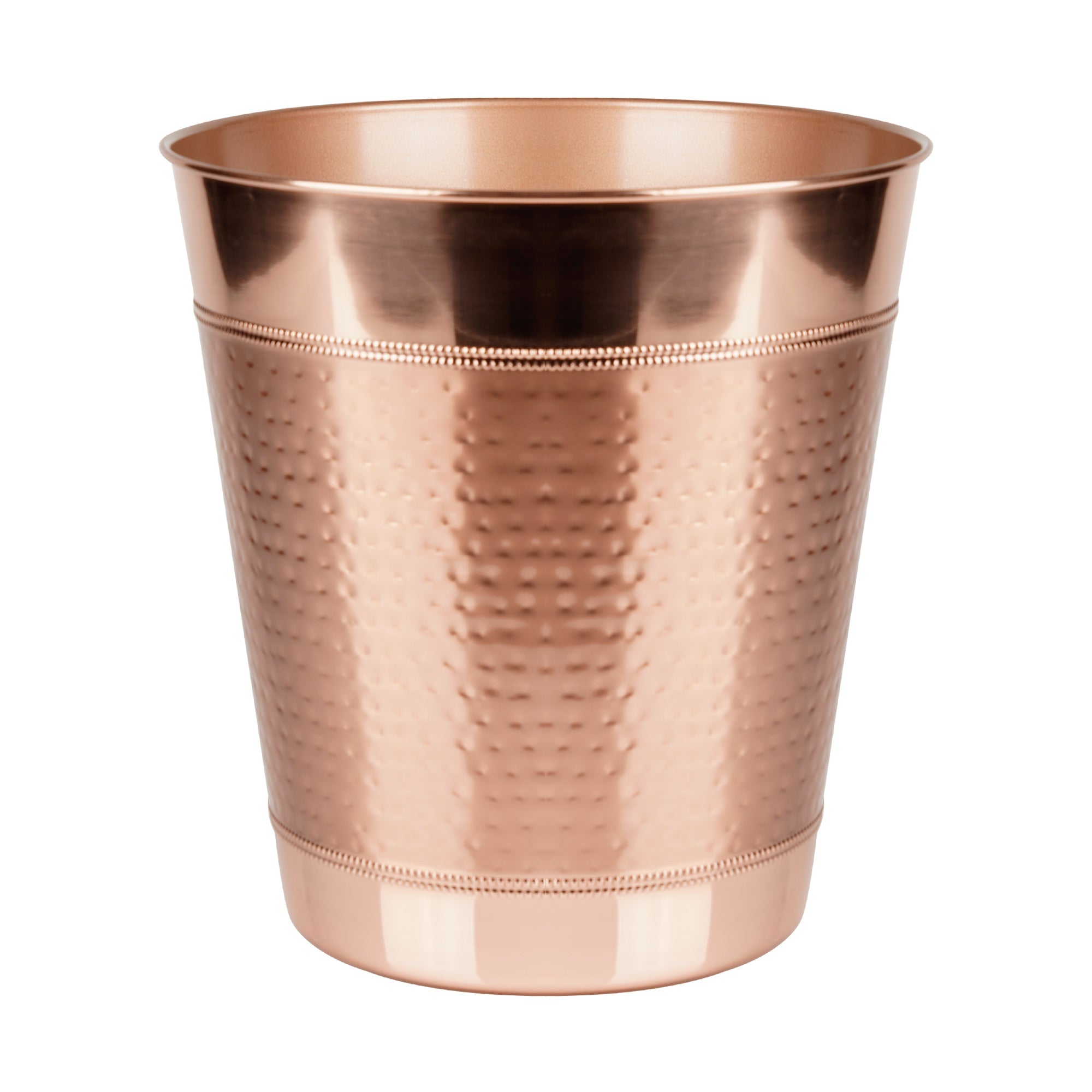 nu steel Metal Wastebasket, 7Qt, Copper Finish