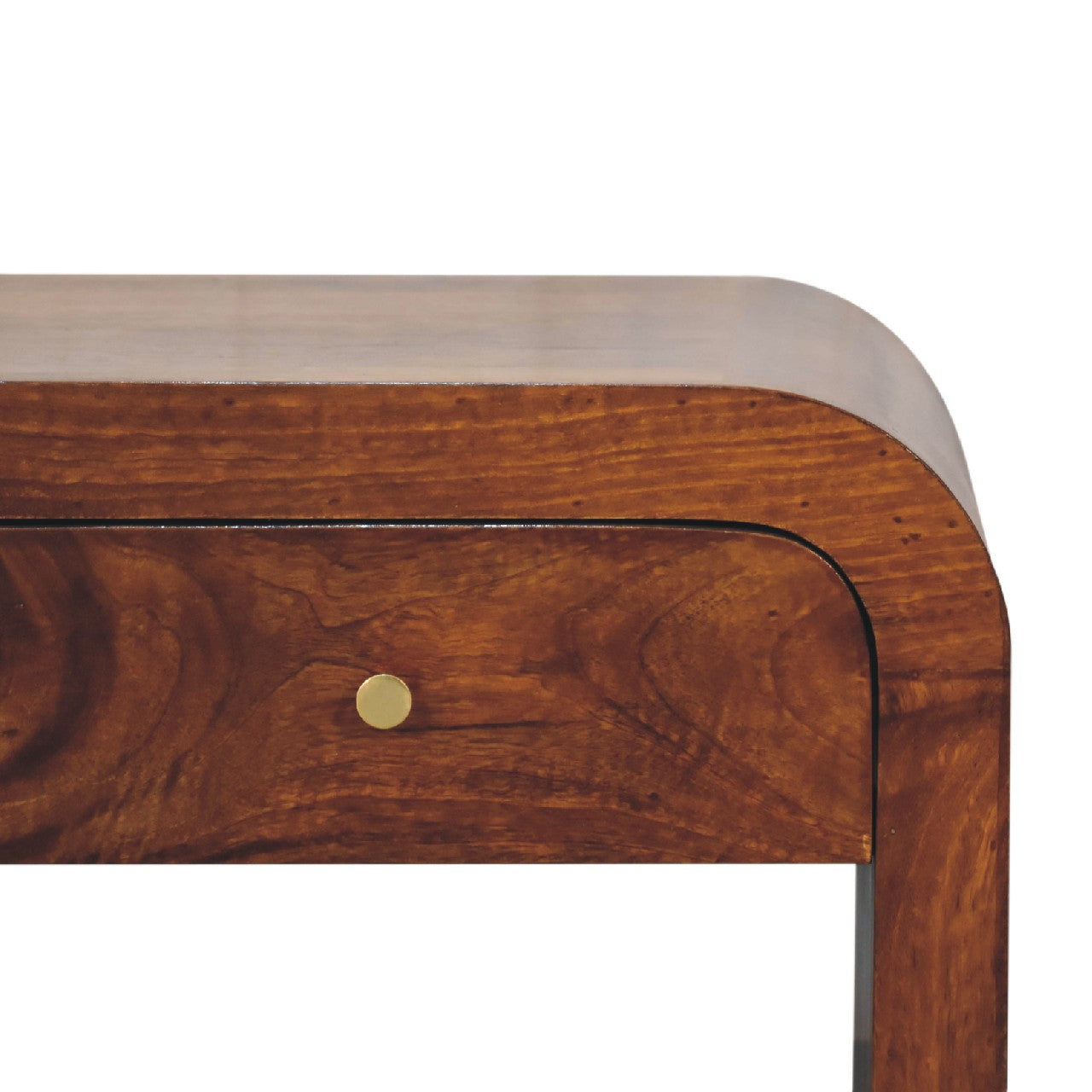 Solid Wood Darcy Coffee Table, 2-Drawers, Chestnut, Dark Brown