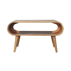 Solid Wood Open Oak-ish Coffee Table, Nordic Legs