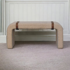 Boucle Leather Strap Bench