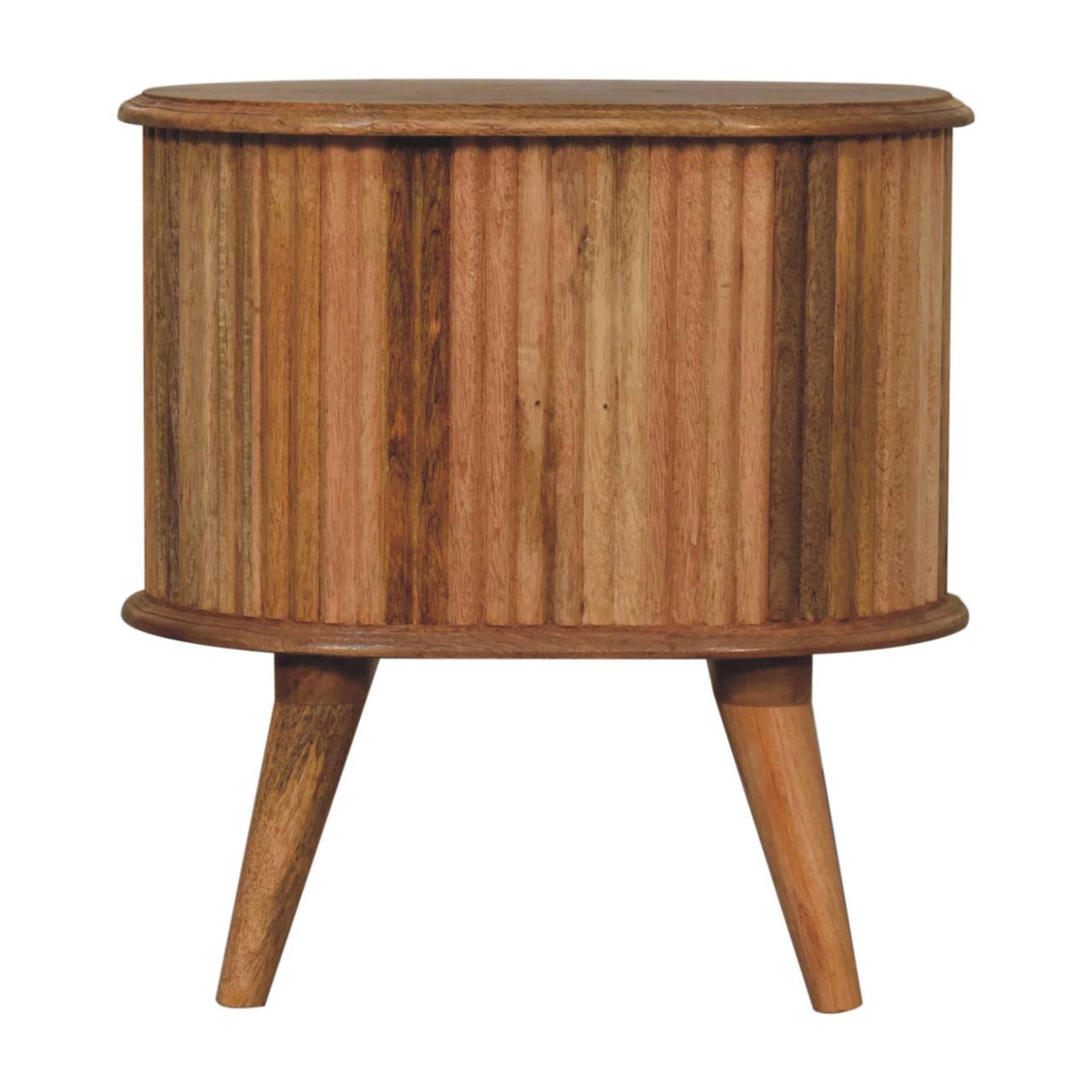 Solid Wood Soba Nordic Bedside, 2-Drawers, Nordic Legs, Light Brown