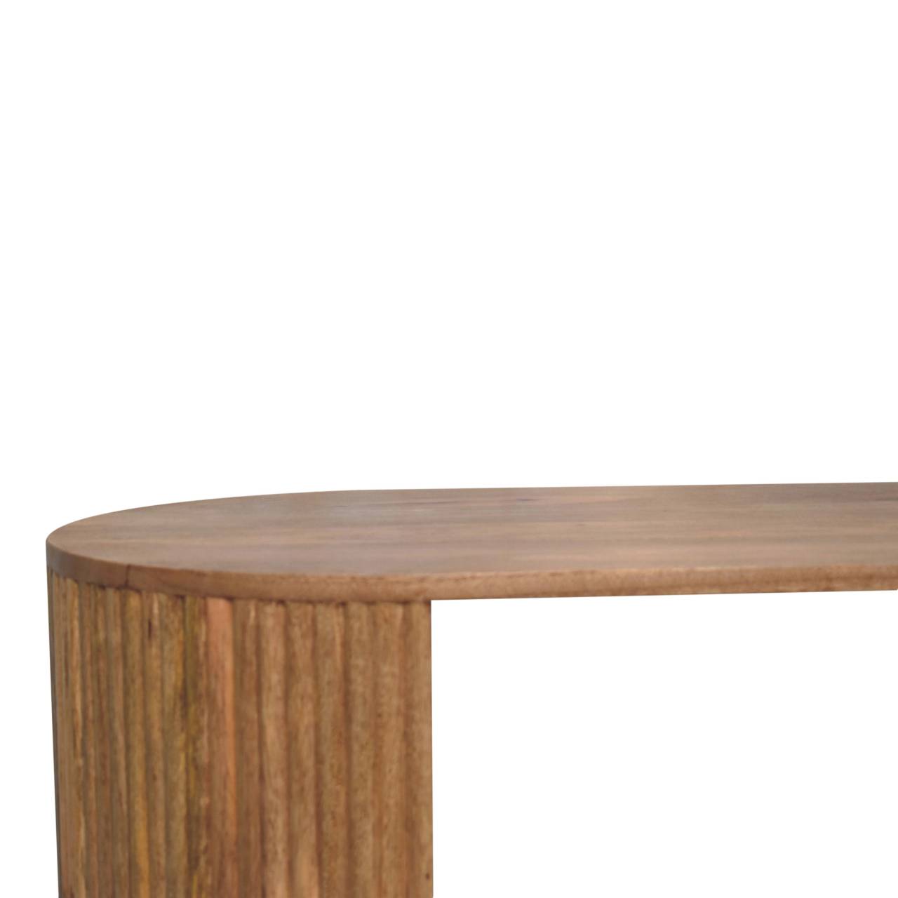 Solid Wood Soba Ball Coffee Table, Open Storage, Light Brown
