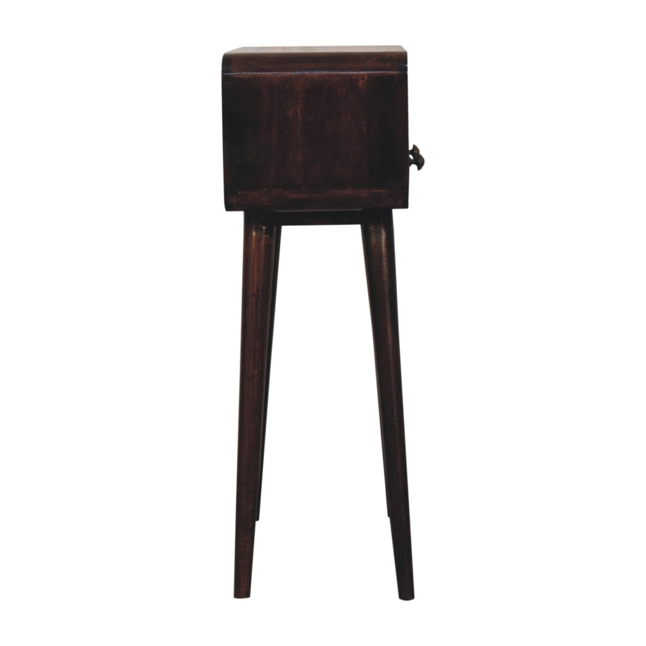 Solid Wood Mini California Walnut Curved Console Table