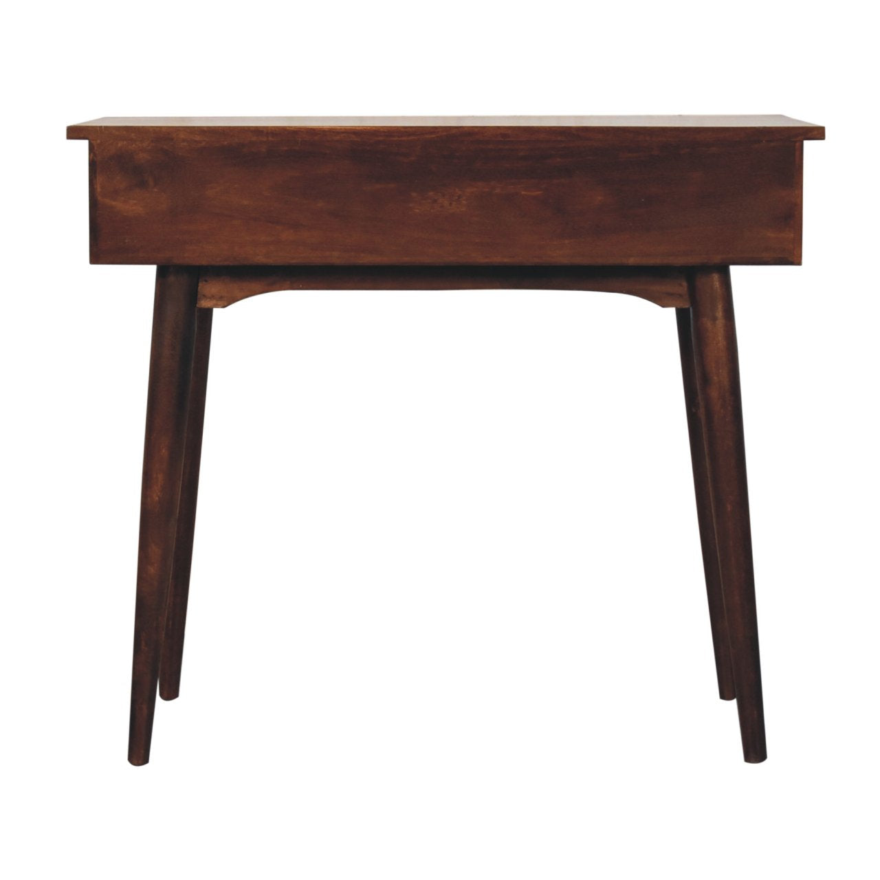 Solid Wood California Walnut Hallway 2-Drawer Console Table, Nordic Legs, Brown
