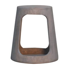 Solid Wood Acid Wash Side Table, Open-Storage