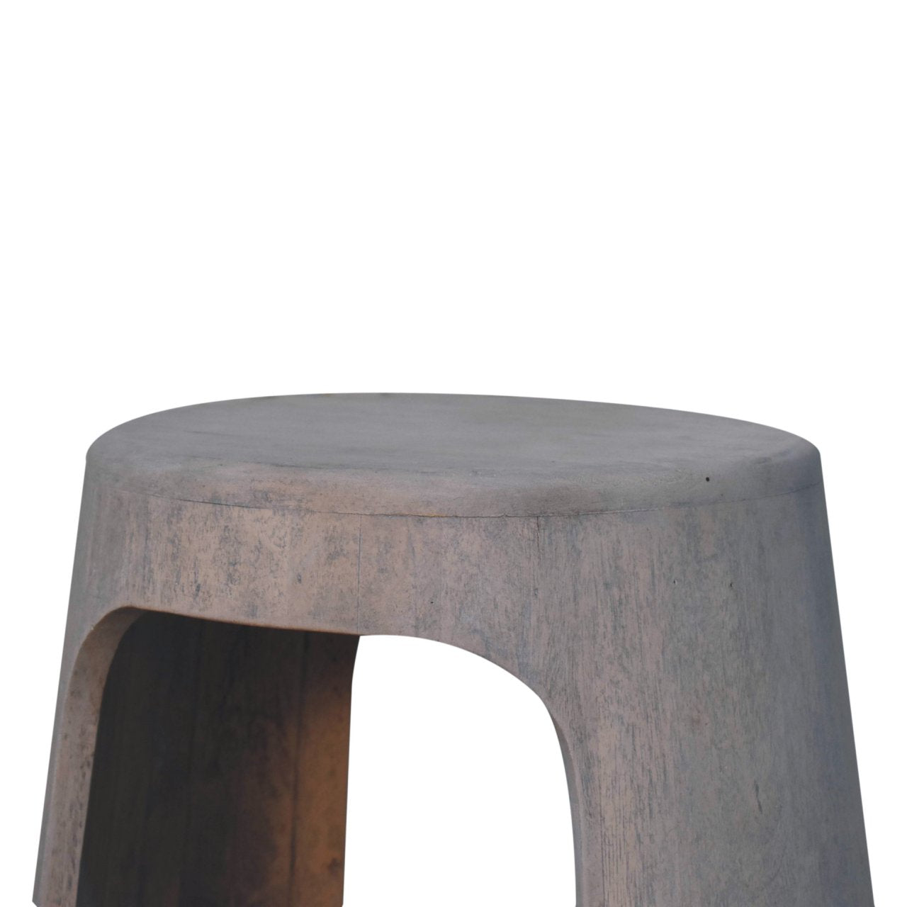Solid Wood Acid Wash Side Table, Open-Storage